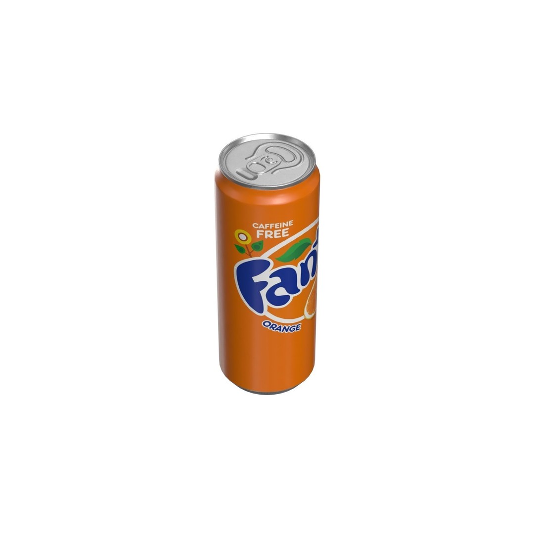 Fanta Drink Can 3D Model – Low Poly PBR Beverage Asset, FBX - View 9