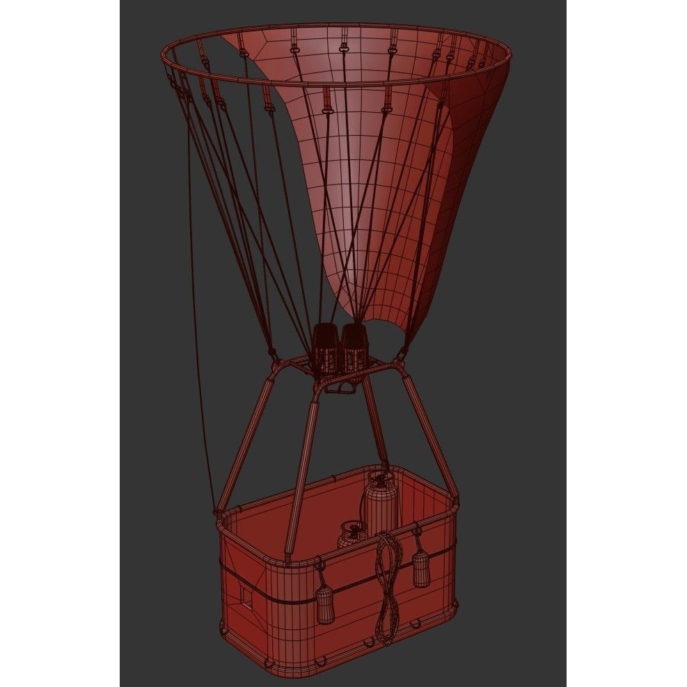 Hot Air Balloons - Low-Poly Game-Ready 3D Model