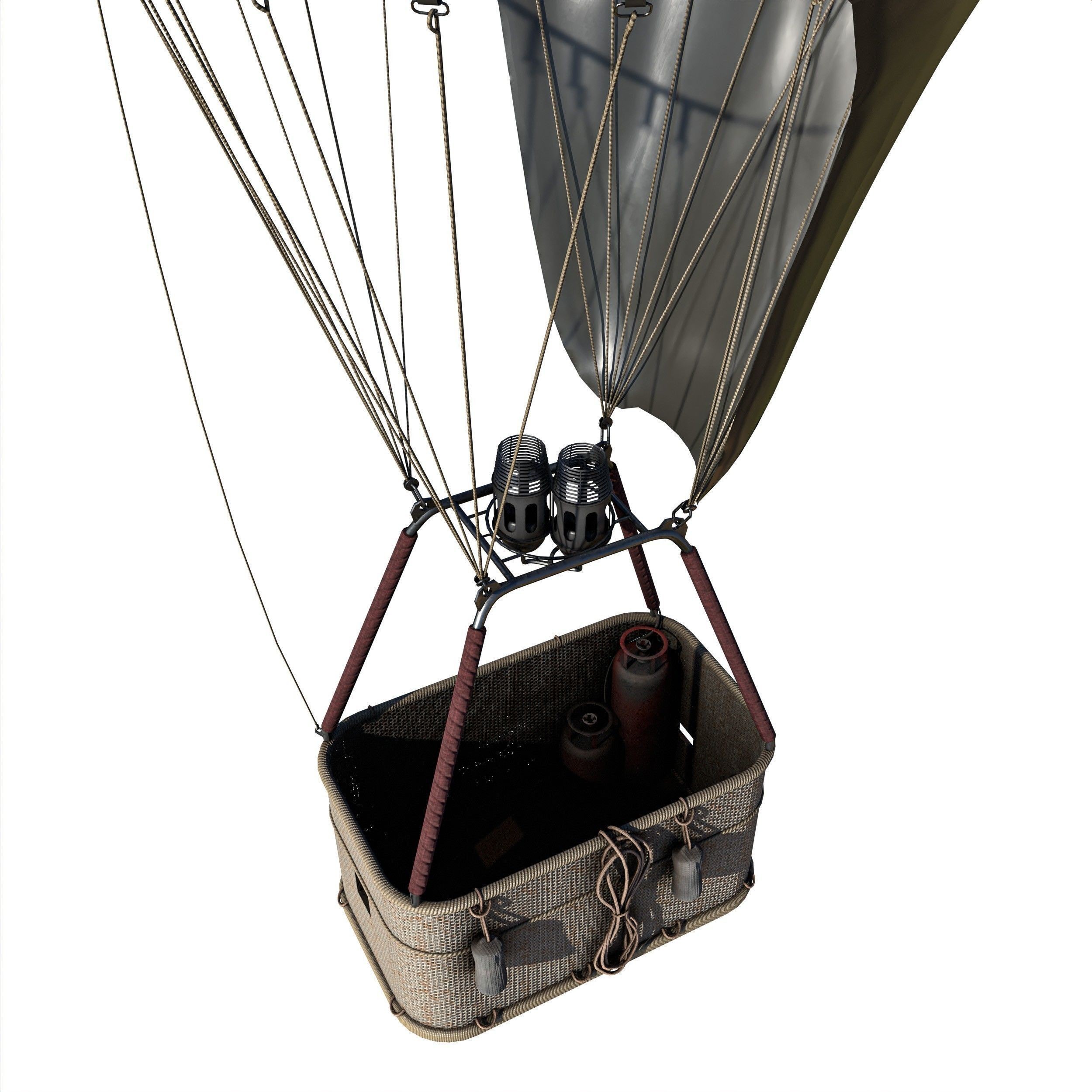 Hot Air Balloons - Low-Poly Game-Ready 3D Model - View 11