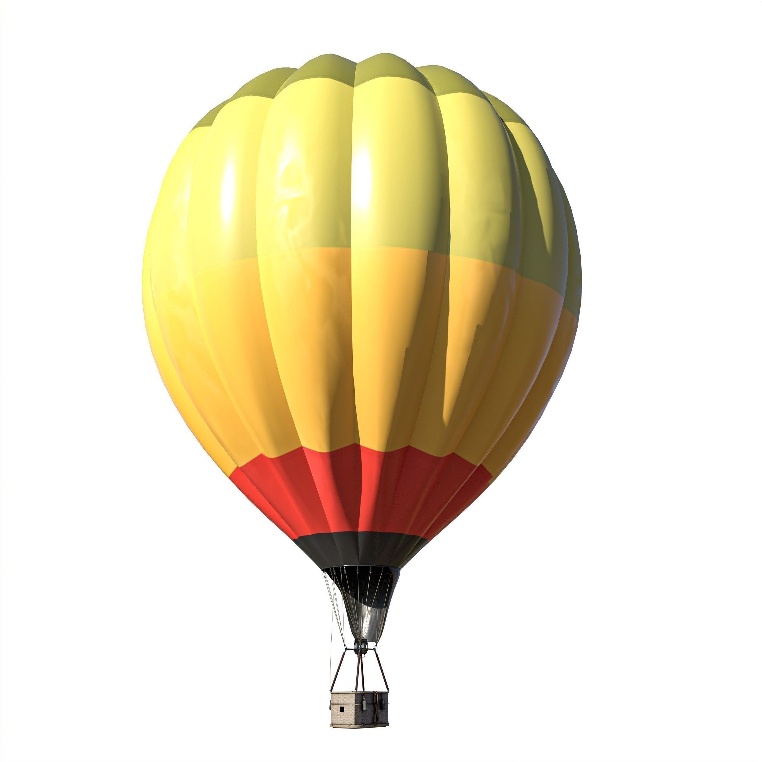 Hot Air Balloons - Low-Poly Game-Ready 3D Model - View 12