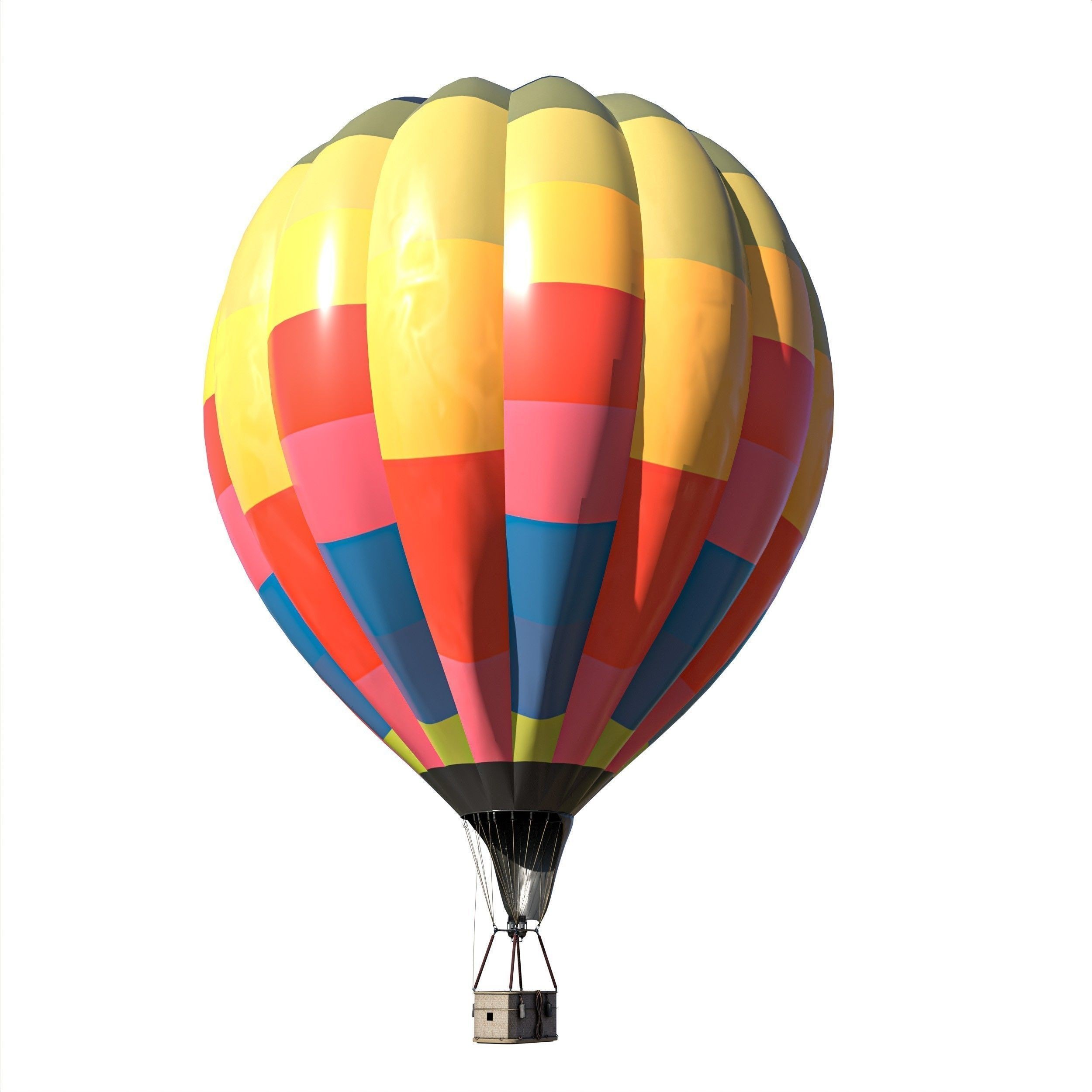 Hot Air Balloons - Low-Poly Game-Ready 3D Model - View 16
