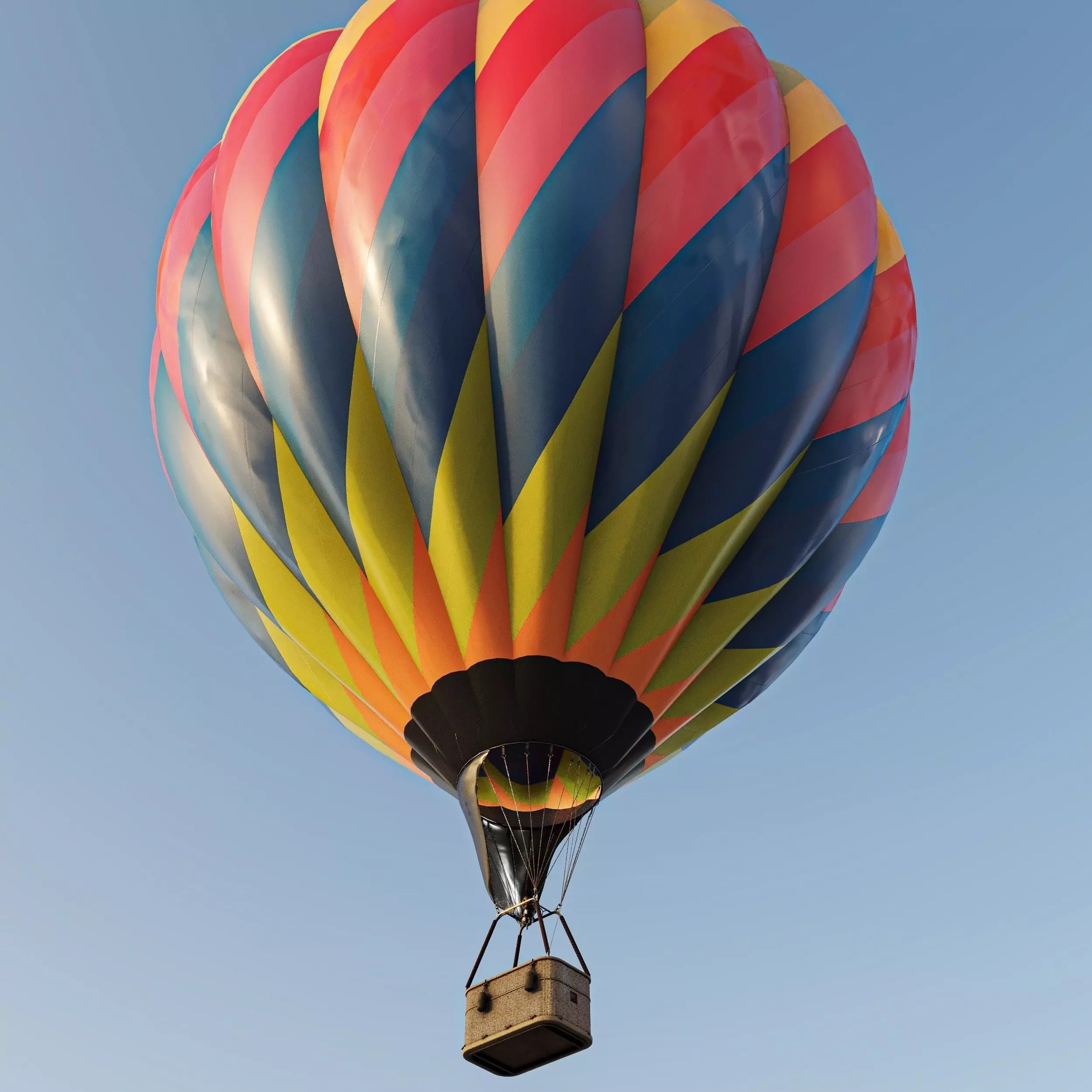Hot Air Balloons - Low-Poly Game-Ready 3D Model - View 2
