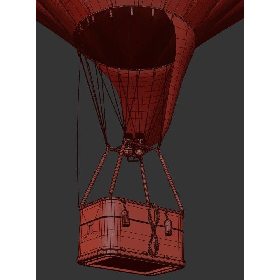 Hot Air Balloons - Low-Poly Game-Ready 3D Model - View 23