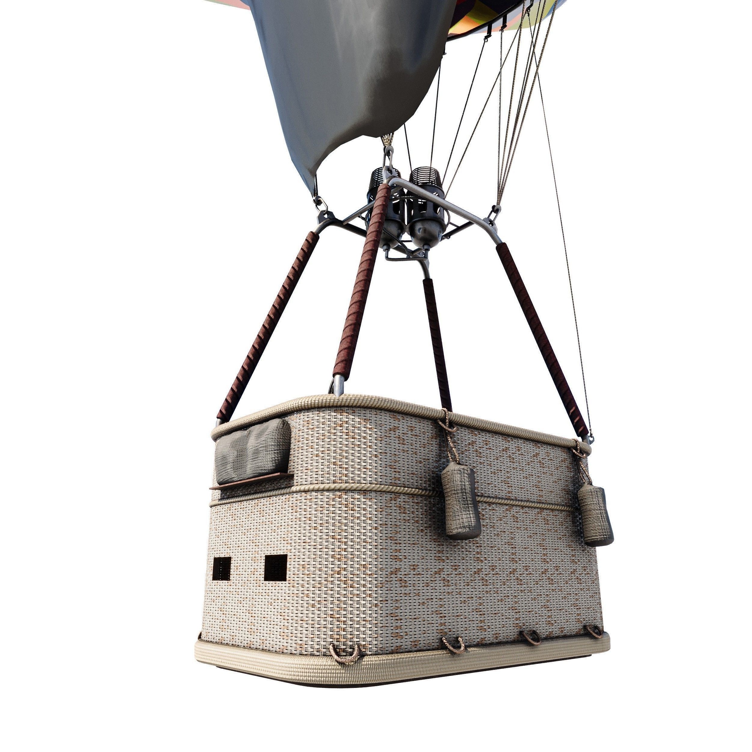 Hot Air Balloons - Low-Poly Game-Ready 3D Model - View 6