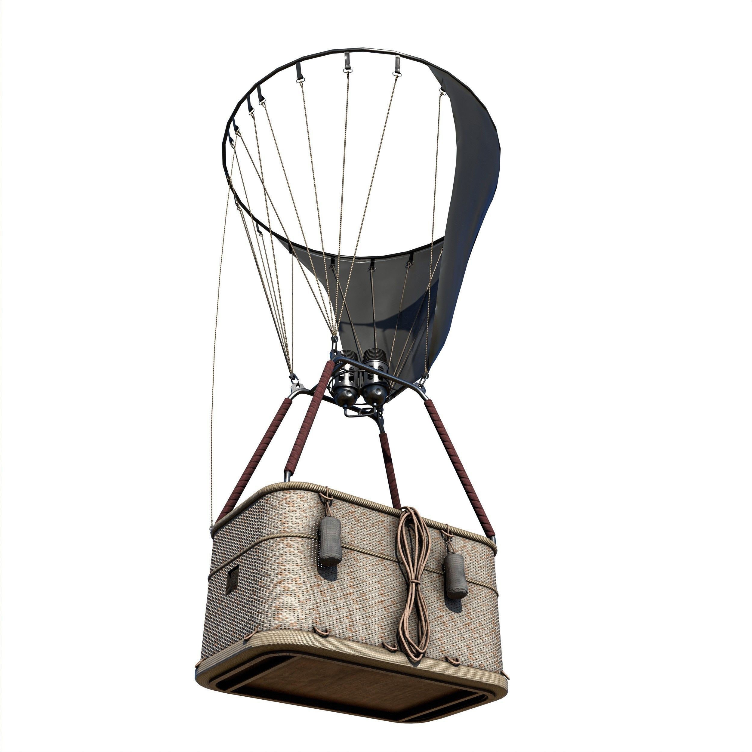 Hot Air Balloons - Low-Poly Game-Ready 3D Model - View 7