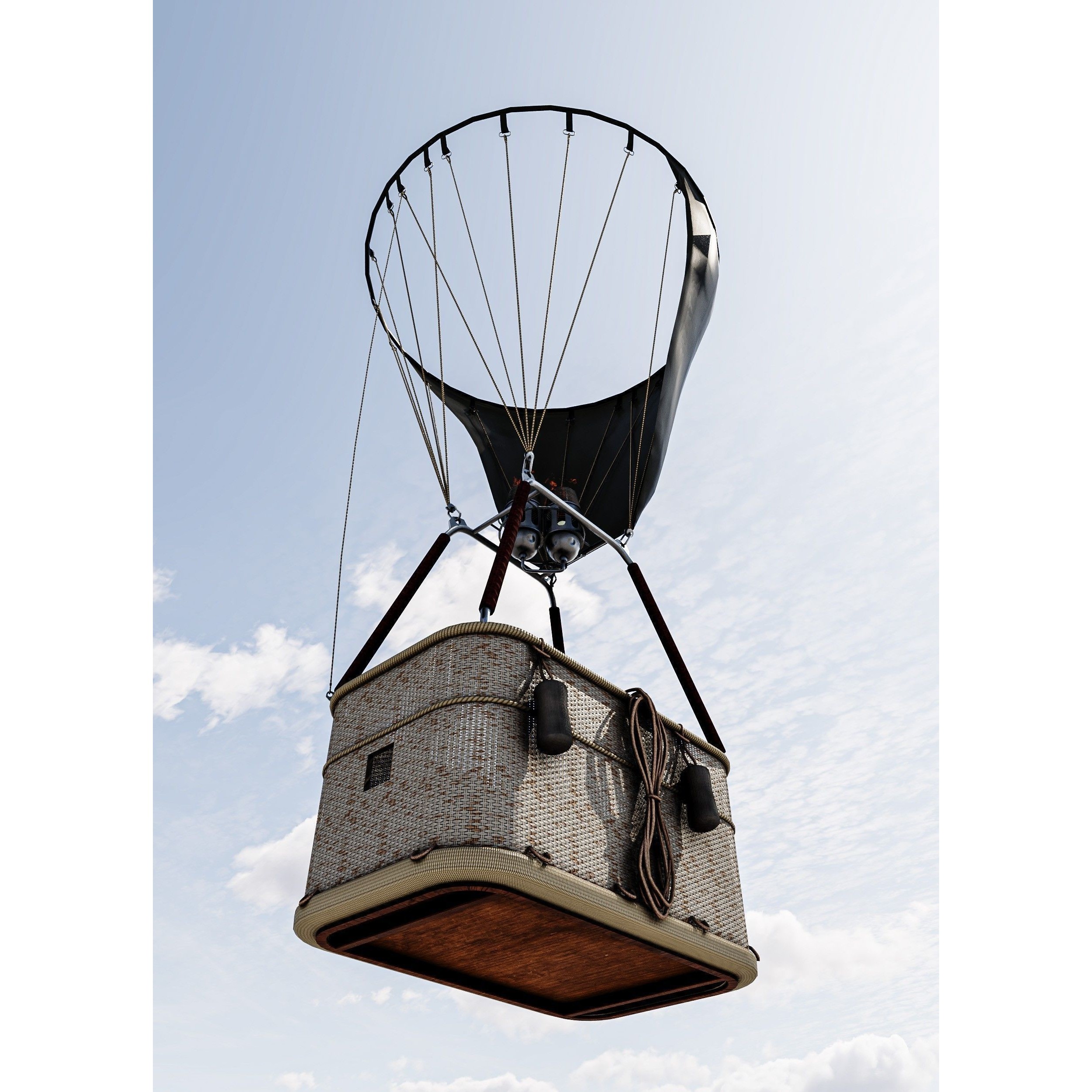 Hot Air Balloons - Low-Poly Game-Ready 3D Model - View 8