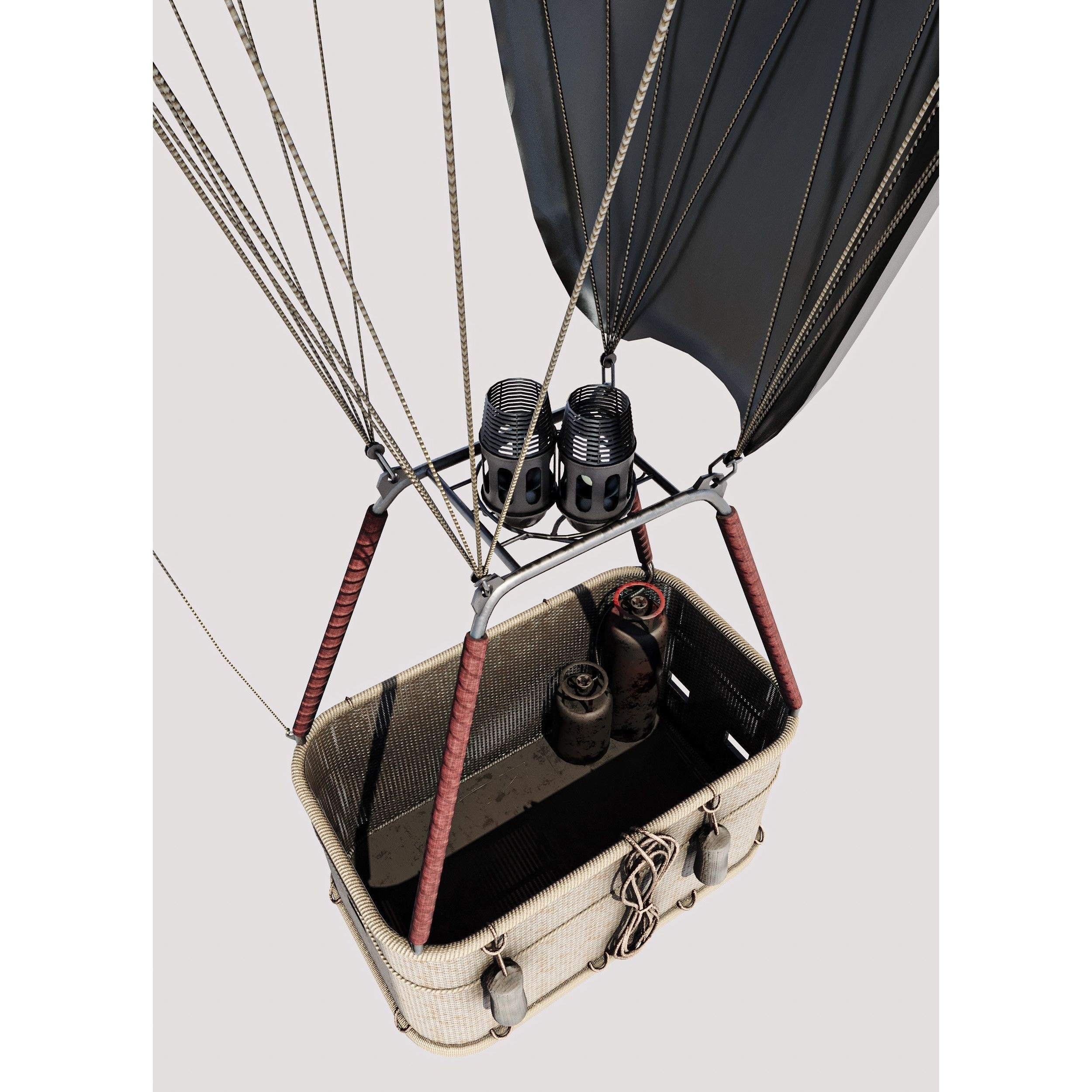 Hot Air Balloons - Low-Poly Game-Ready 3D Model - View 9