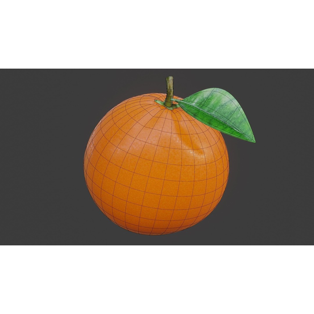 Procedural Orange Fruit 3D Model – Photoreal Organic Asset, Blender
