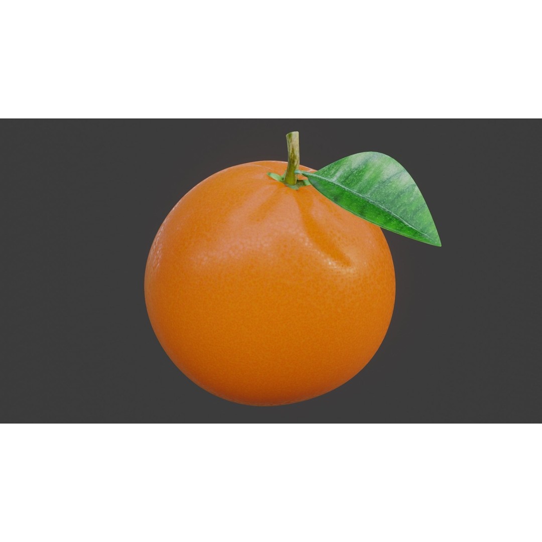Procedural Orange Fruit 3D Model – Photoreal Organic Asset, Blender - View 11