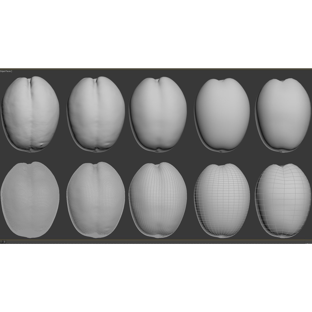 Apricot 3D Model – Hi Poly Realistic Fruit Asset, FBX & OBJ Formats - View 14