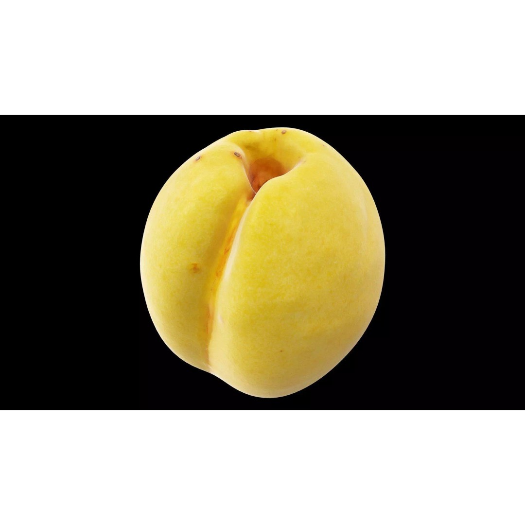 Apricot 3D Model – Hi Poly Realistic Fruit Asset, FBX & OBJ Formats - View 2