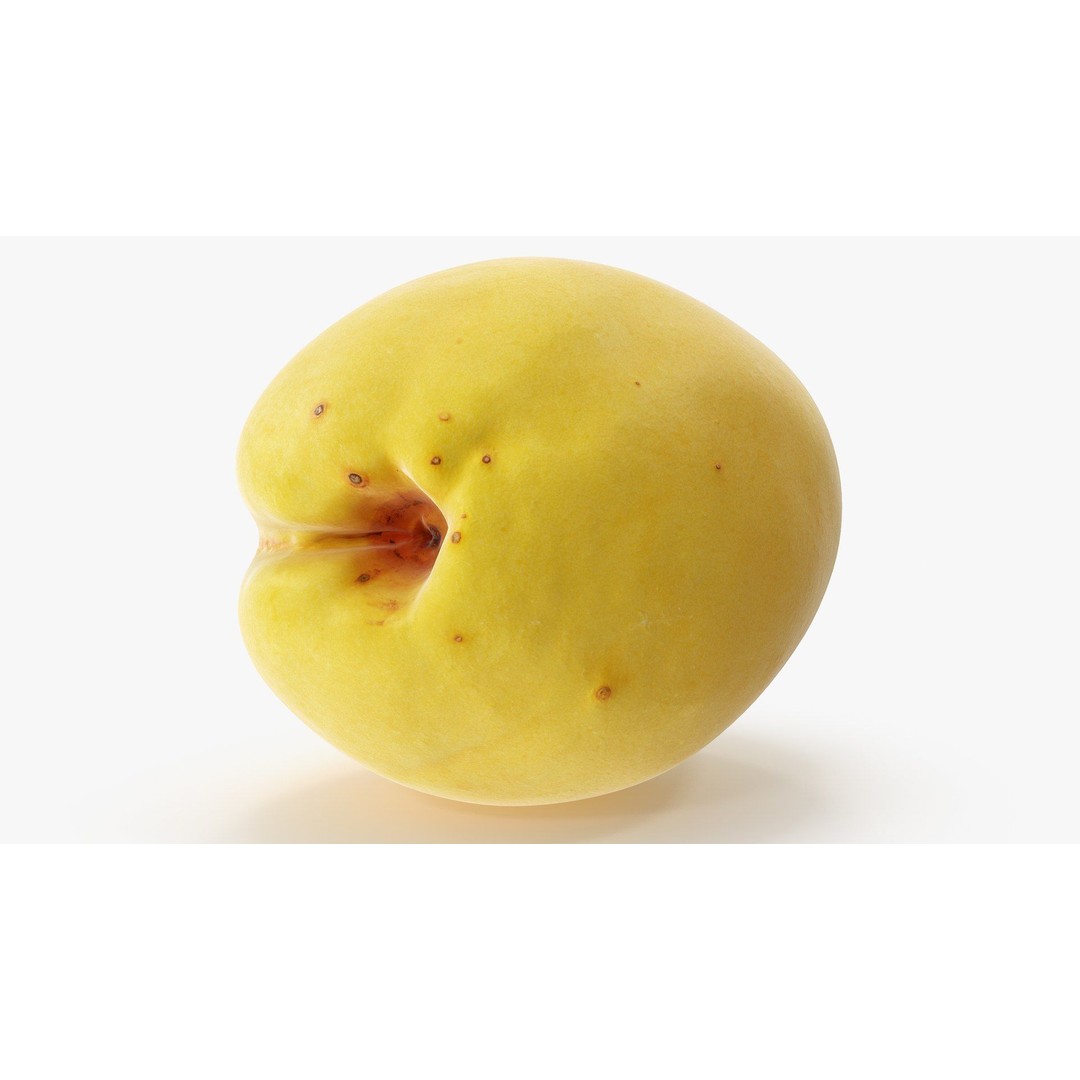 Apricot 3D Model – Hi Poly Realistic Fruit Asset, FBX & OBJ Formats - View 3