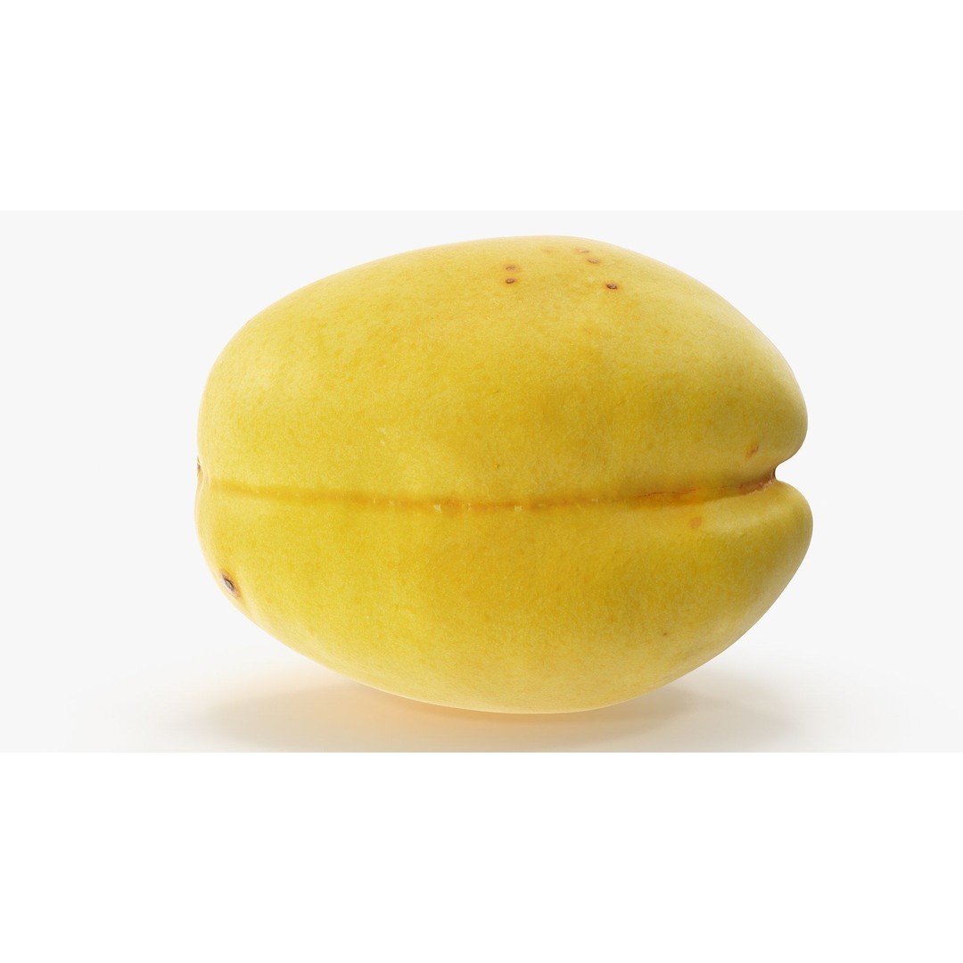 Apricot 3D Model – Hi Poly Realistic Fruit Asset, FBX & OBJ Formats - View 4