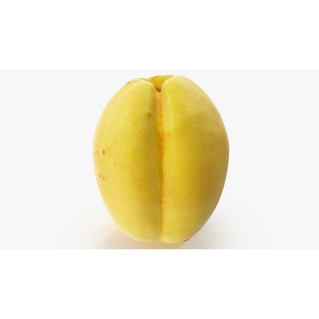 Apricot 3D Model – Hi Poly Realistic Fruit Asset, FBX & OBJ Formats - View 5