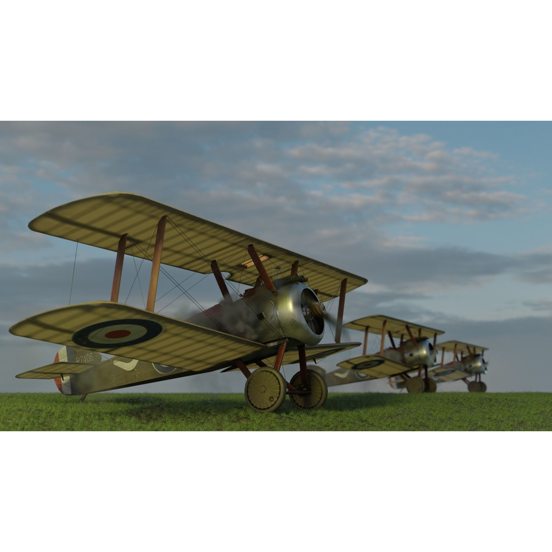 Sopwith Camel - Low-Poly Game-Ready 3D Model - View 5