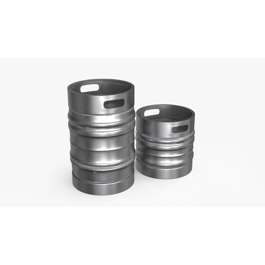 Beer Keg 3D Model – Low Poly PBR Asset, FBX, Blender - View 10