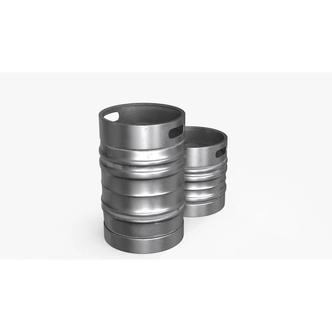 Beer Keg 3D Model – Low Poly PBR Asset, FBX, Blender - View 11