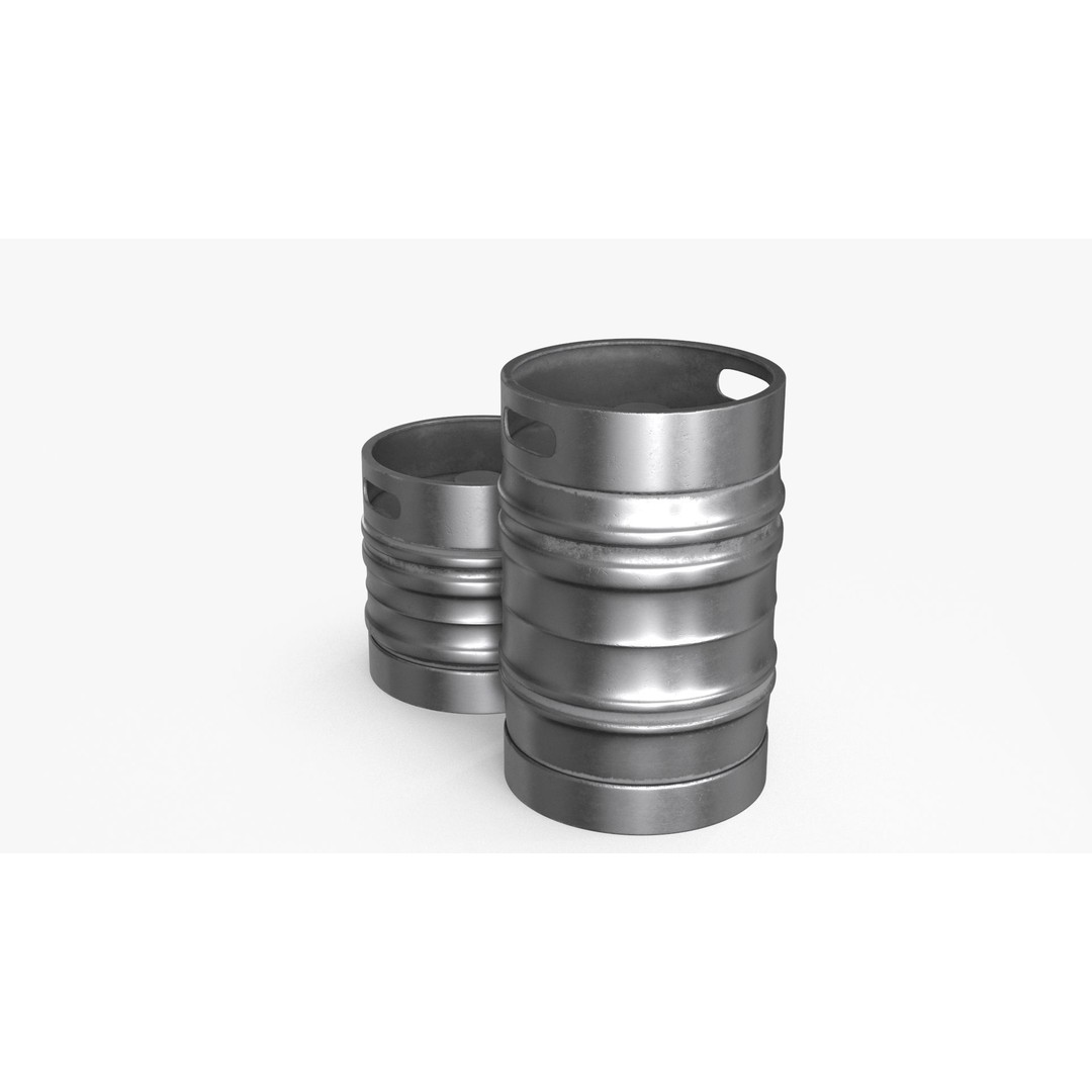 Beer Keg 3D Model – Low Poly PBR Asset, FBX, Blender - View 13