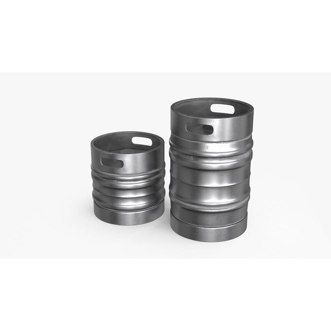 Beer Keg 3D Model – Low Poly PBR Asset, FBX, Blender - View 14