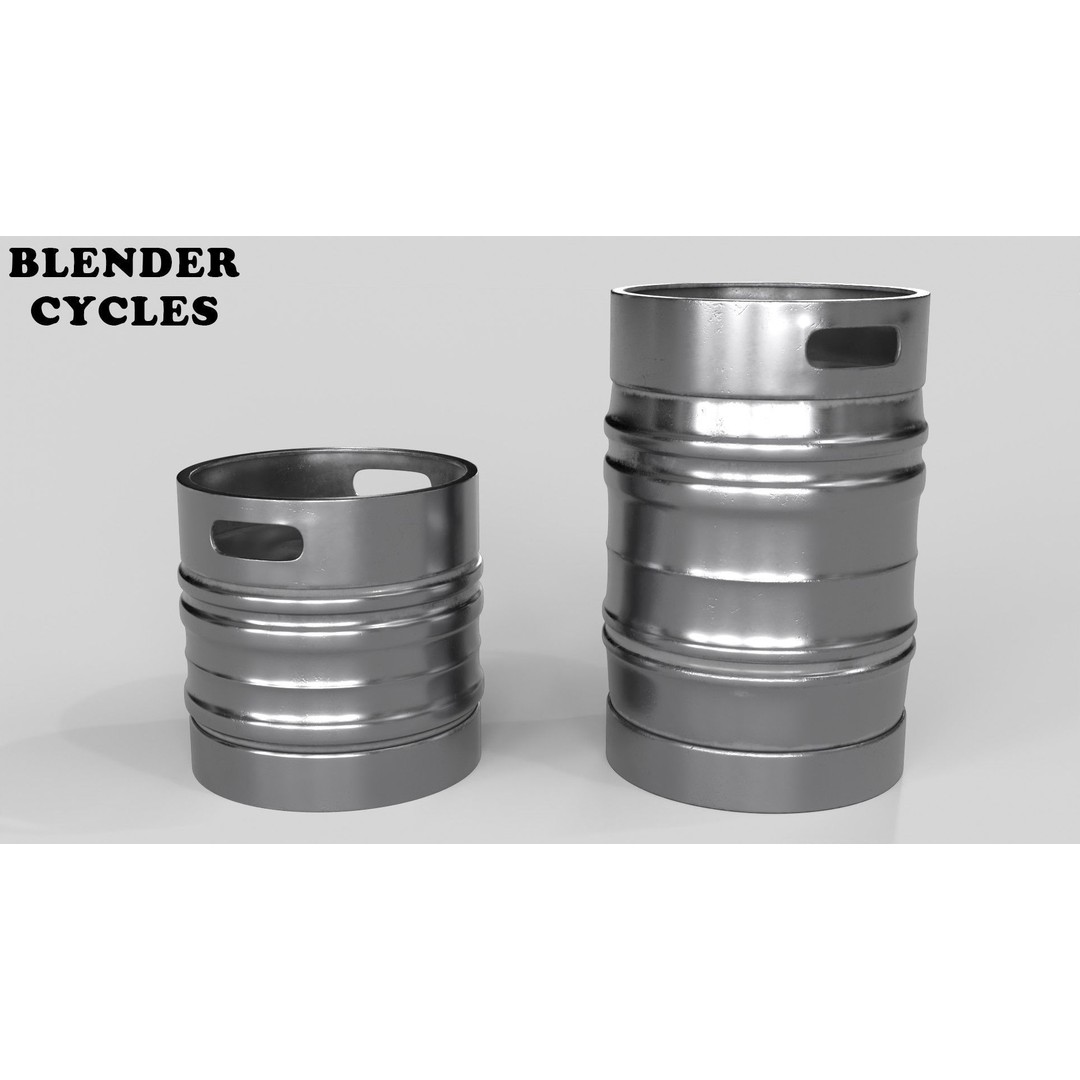 Beer Keg 3D Model – Low Poly PBR Asset, FBX, Blender - View 17