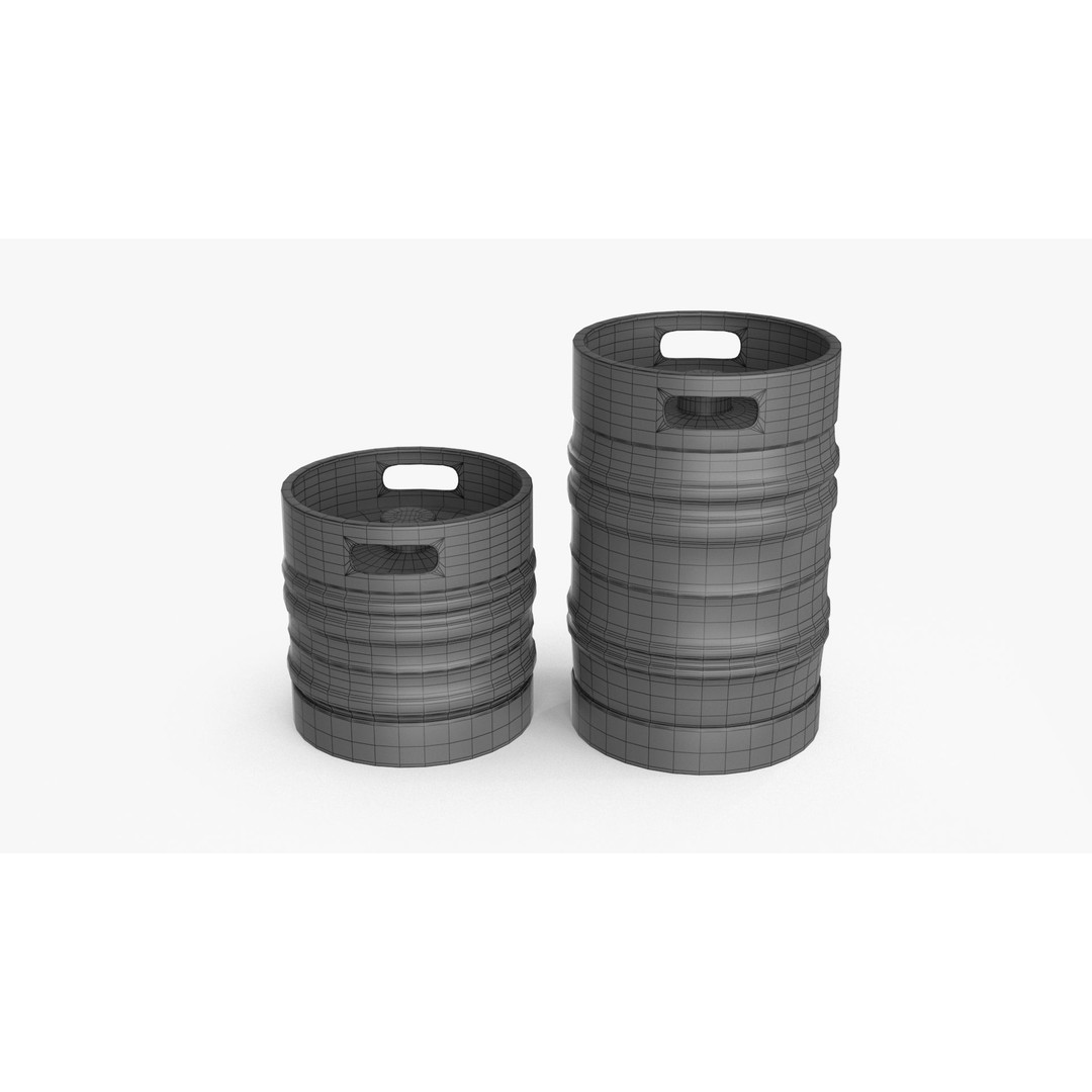 Beer Keg 3D Model – Low Poly PBR Asset, FBX, Blender - View 18