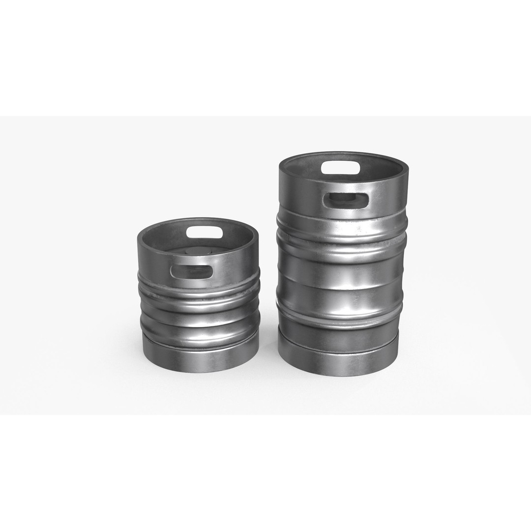 Beer Keg 3D Model – Low Poly PBR Asset, FBX, Blender - View 3