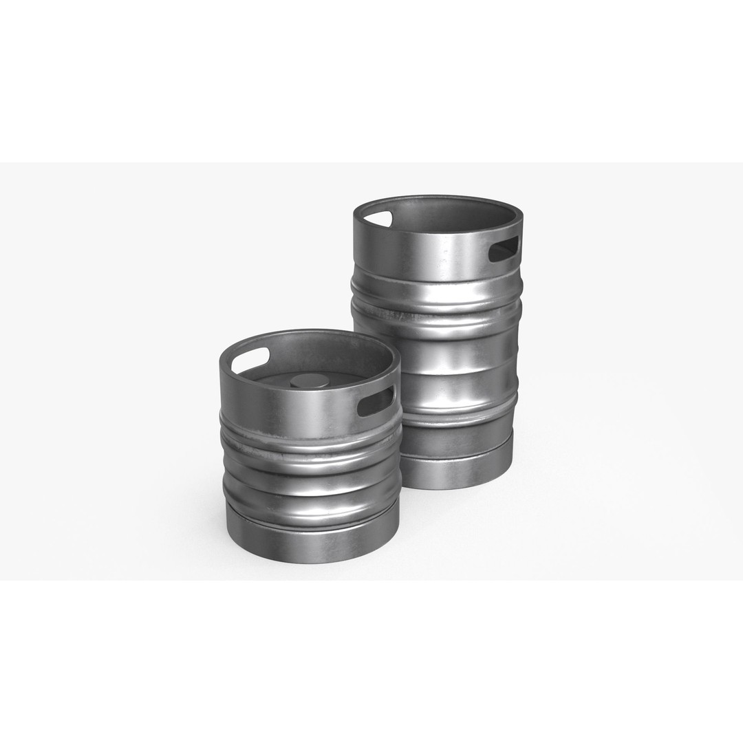 Beer Keg 3D Model – Low Poly PBR Asset, FBX, Blender - View 5