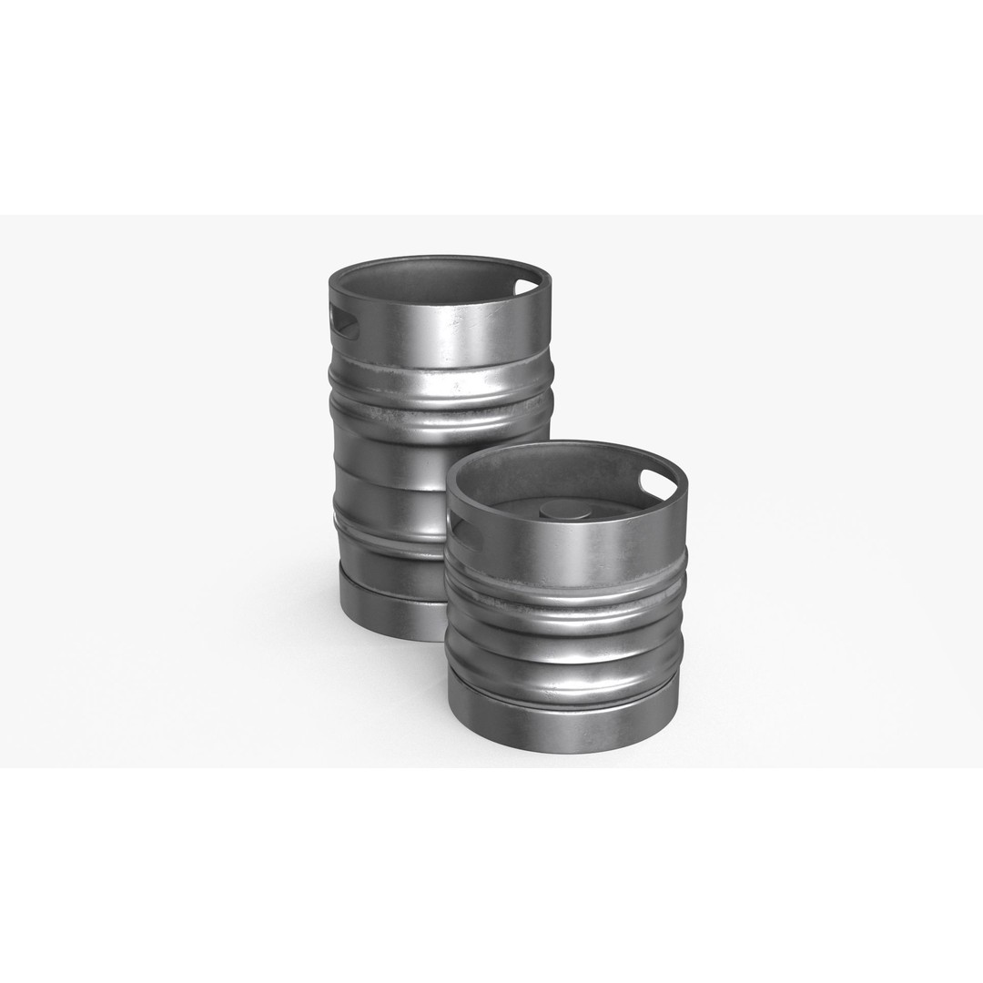 Beer Keg 3D Model – Low Poly PBR Asset, FBX, Blender - View 7