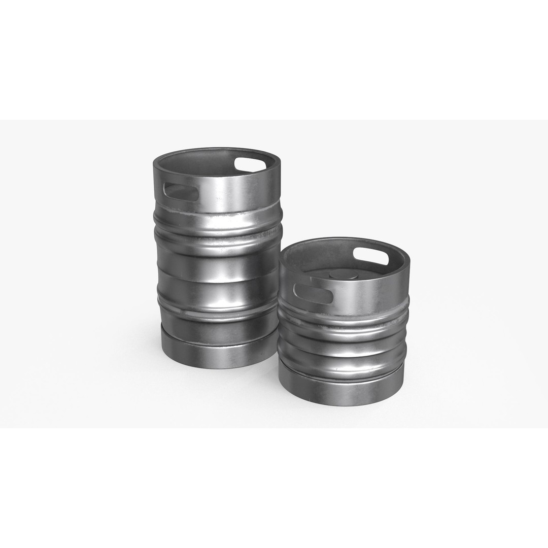 Beer Keg 3D Model – Low Poly PBR Asset, FBX, Blender - View 8