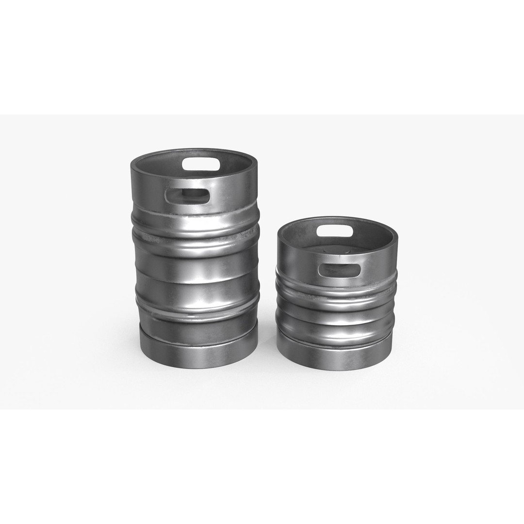 Beer Keg 3D Model – Low Poly PBR Asset, FBX, Blender - View 9