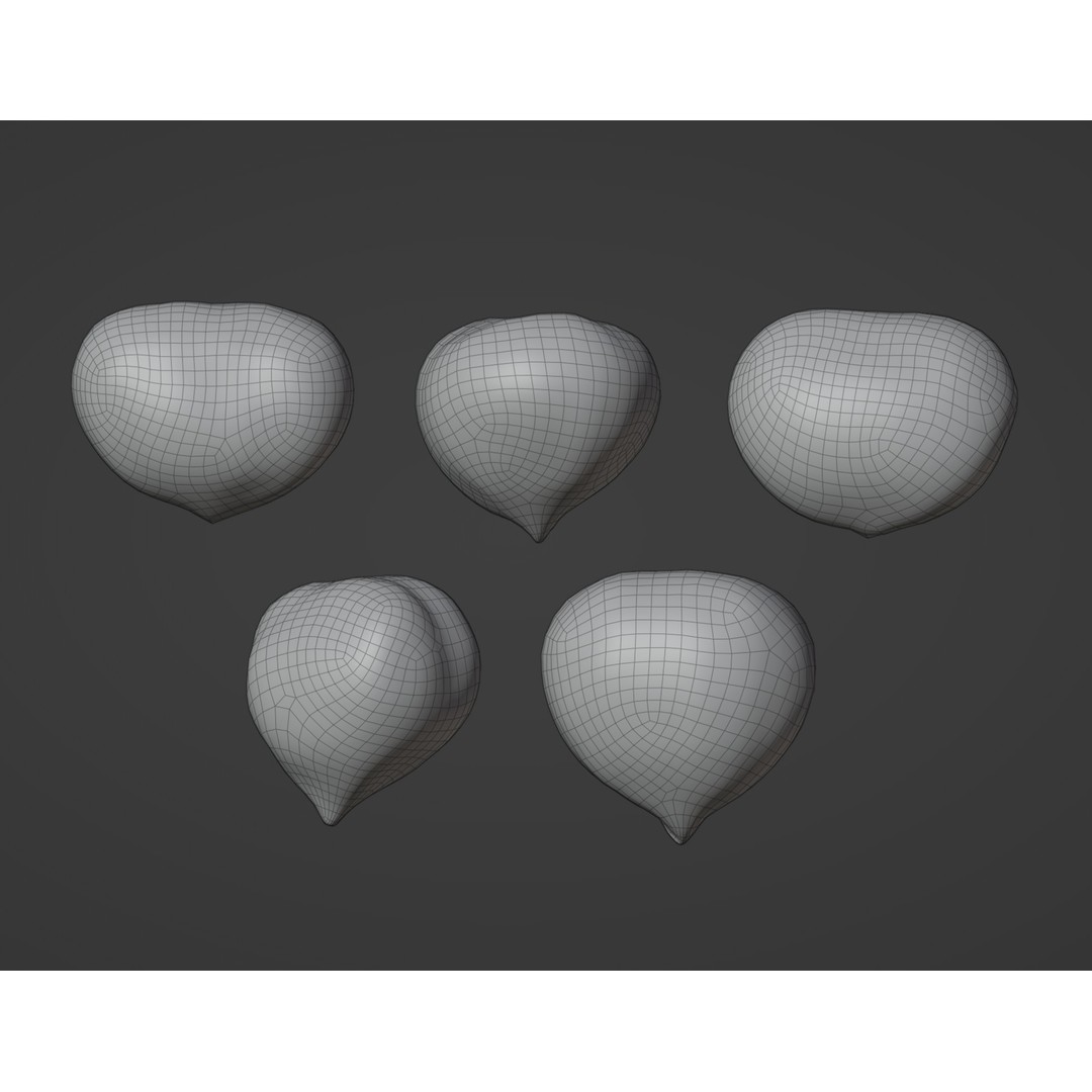 Chestnuts 3D Model – Low Poly Photorealistic Game Asset, FBX - View 9
