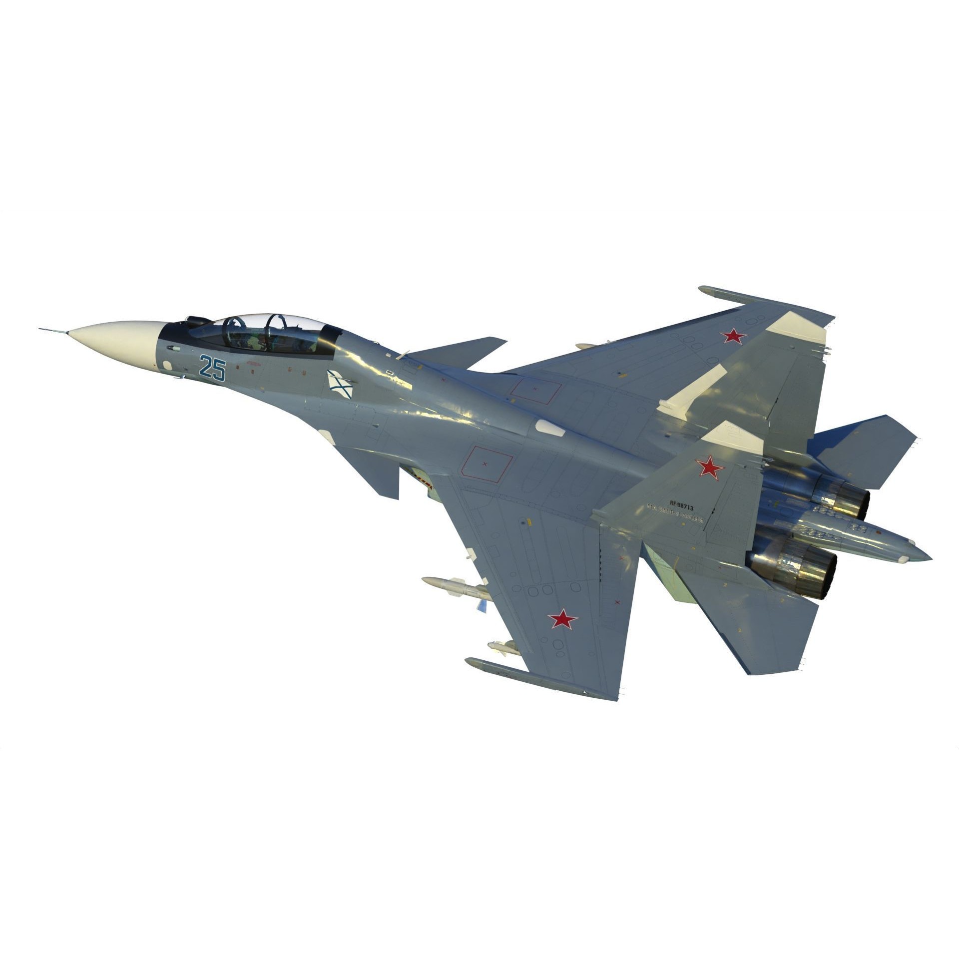 Sukhoi Su-30 - Game-Ready 3D Model - View 12
