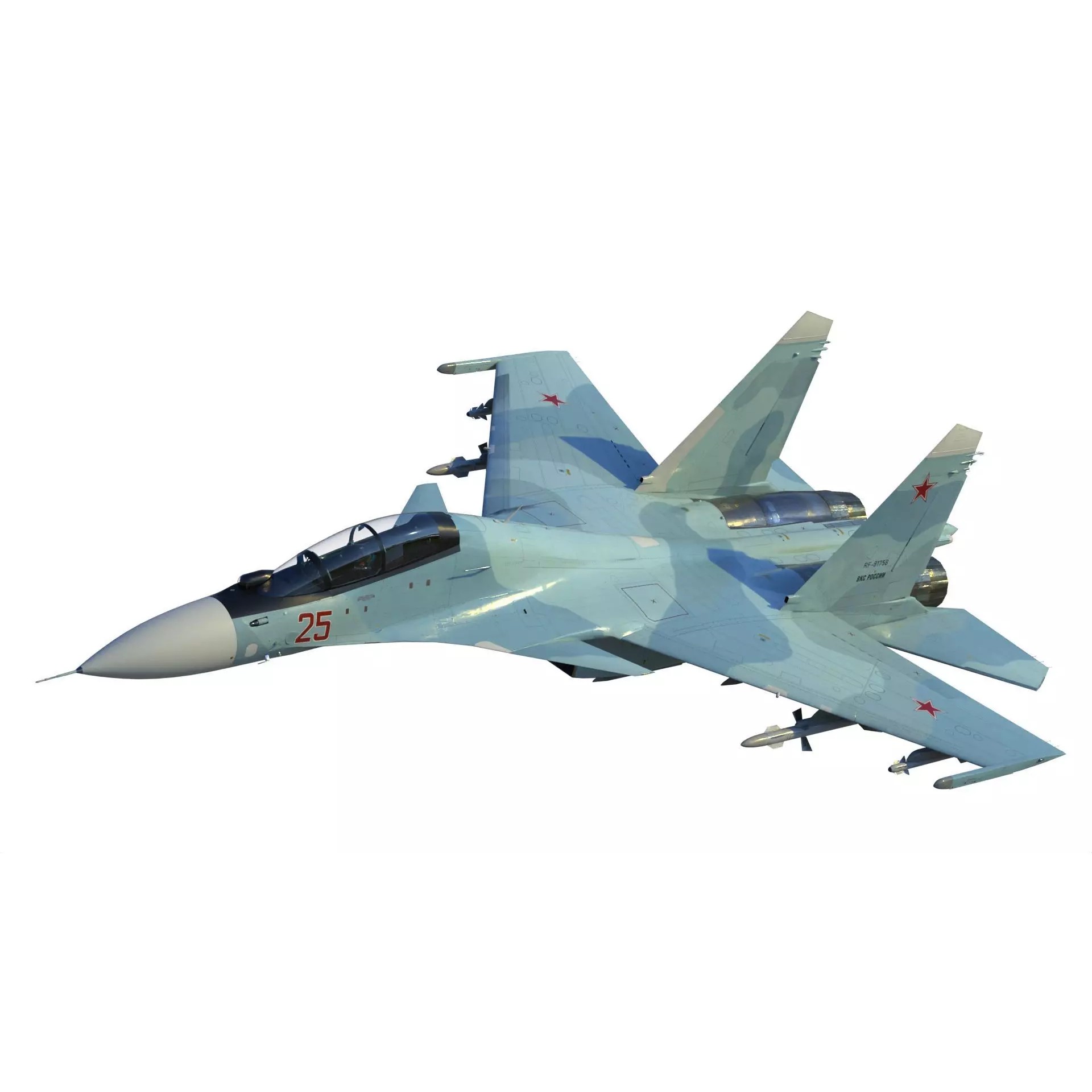 Sukhoi Su-30 - Game-Ready 3D Model - View 2