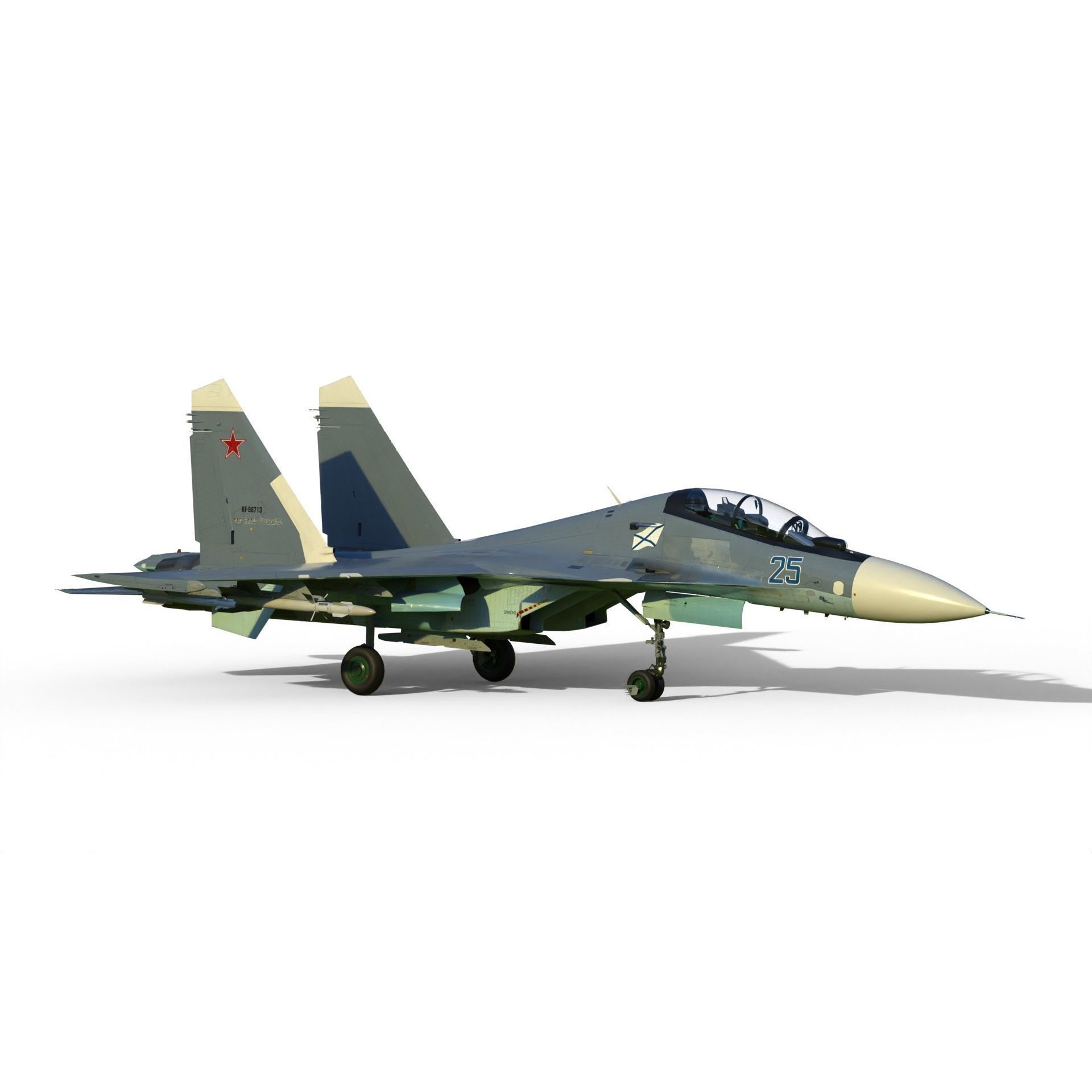 Sukhoi Su-30 - Game-Ready 3D Model - View 20
