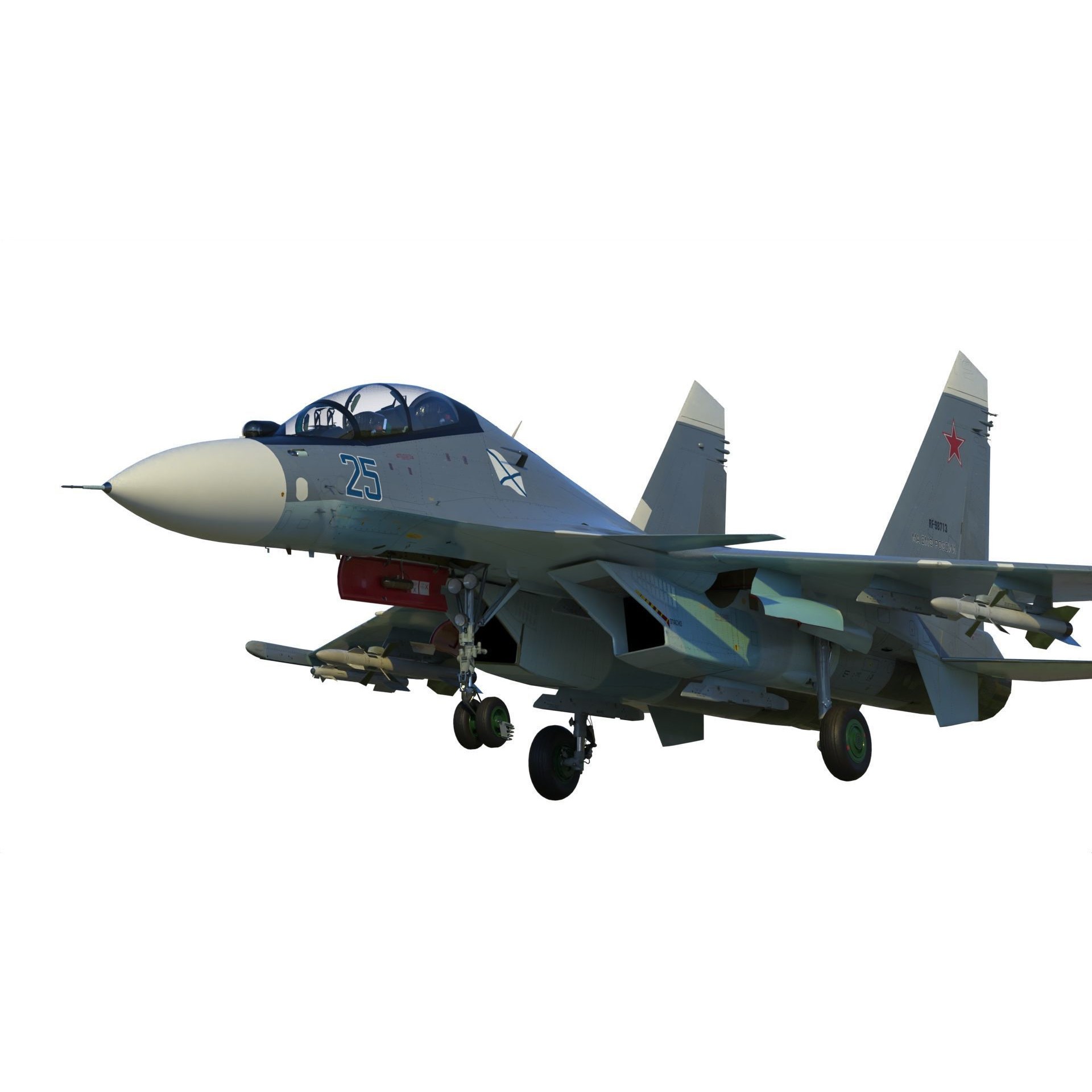 Sukhoi Su-30 - Game-Ready 3D Model - View 21