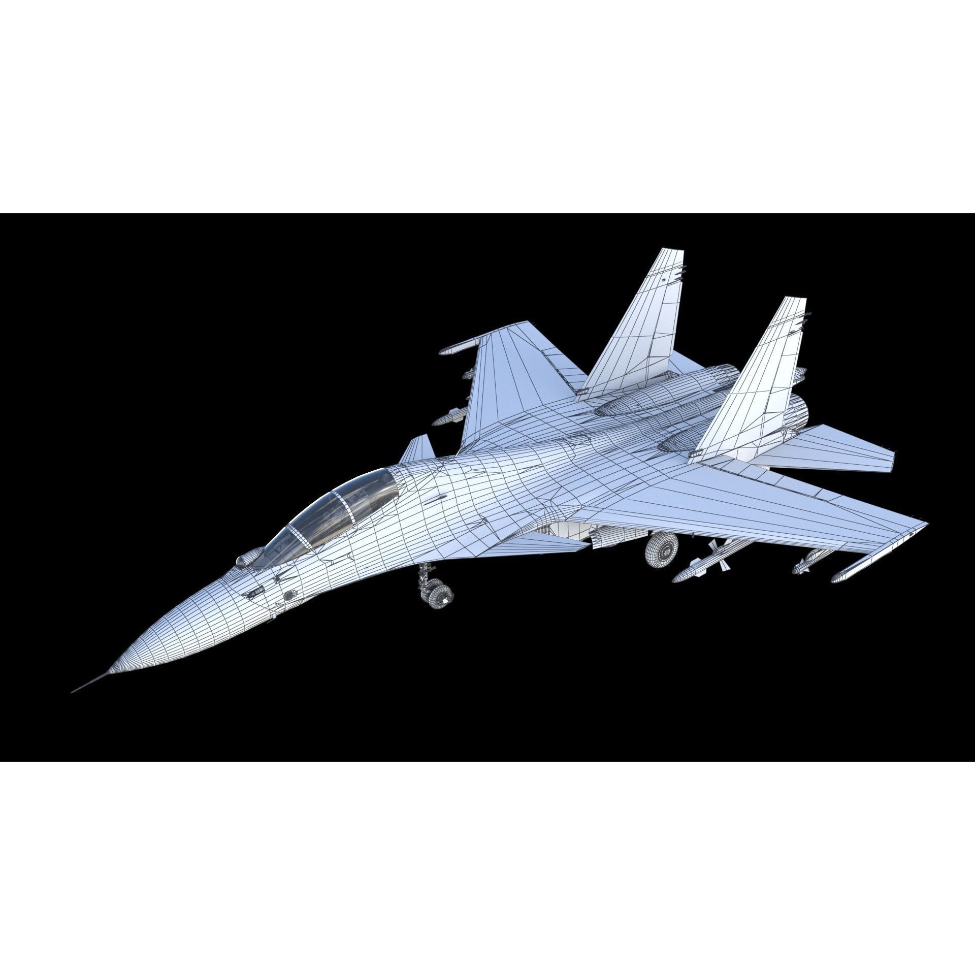 Sukhoi Su-30 - Game-Ready 3D Model - View 27