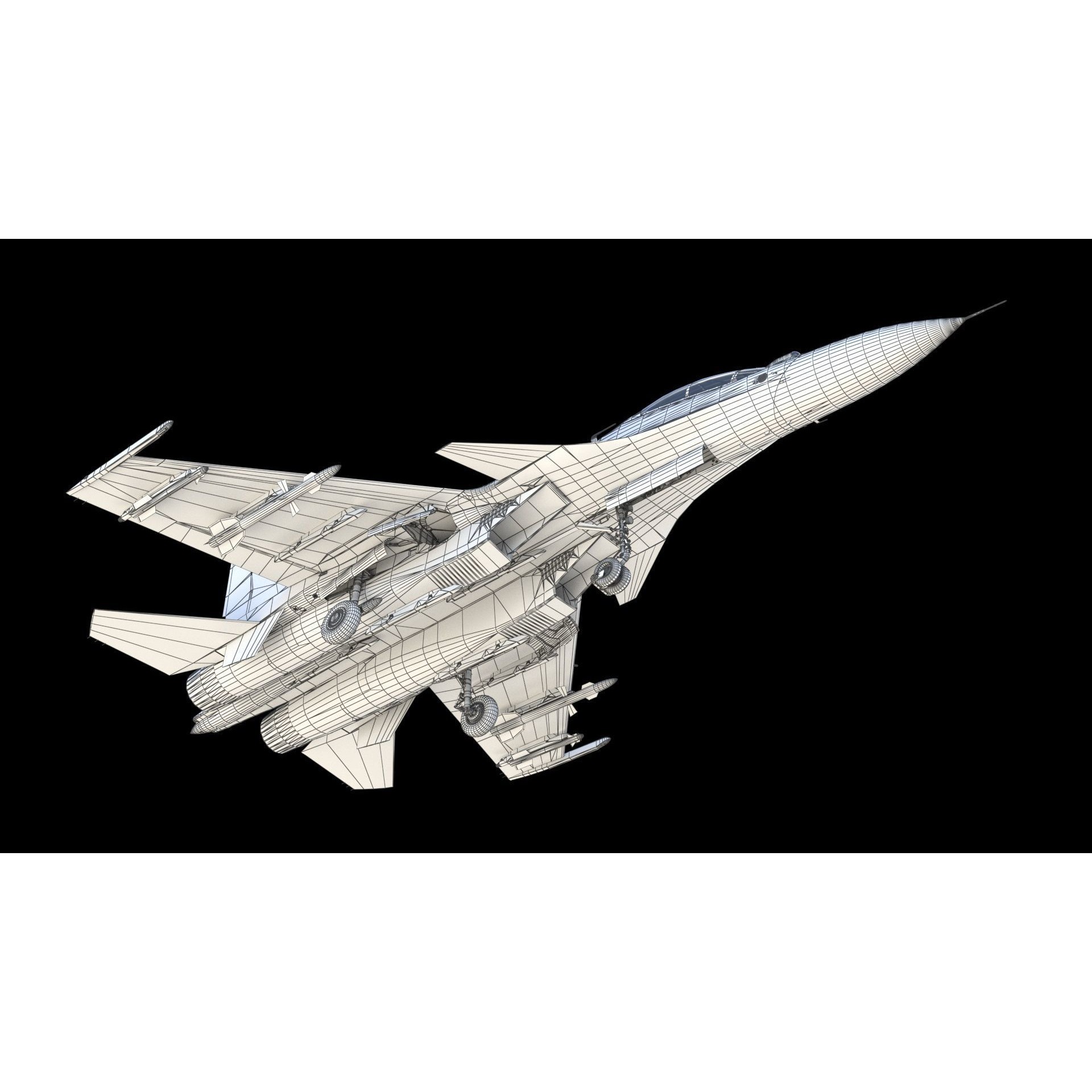 Sukhoi Su-30 - Game-Ready 3D Model - View 28