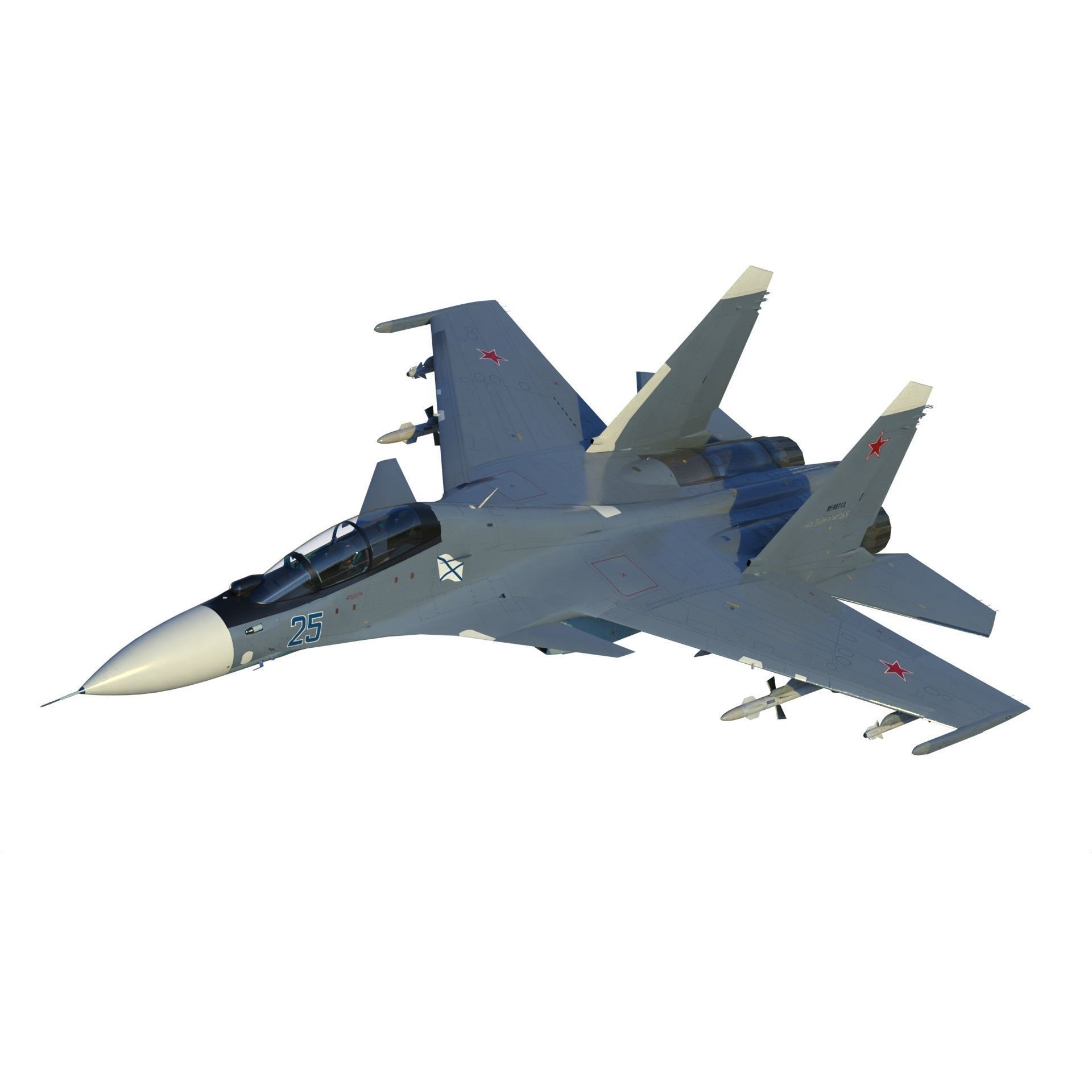 Sukhoi Su-30 - Game-Ready 3D Model - View 3
