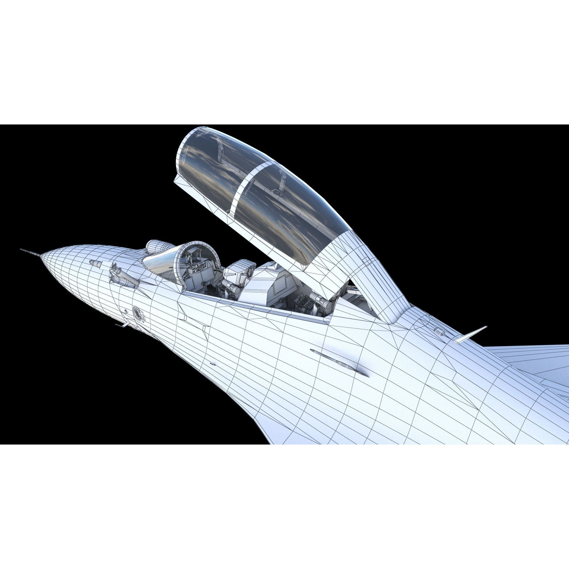 Sukhoi Su-30 - Game-Ready 3D Model - View 30