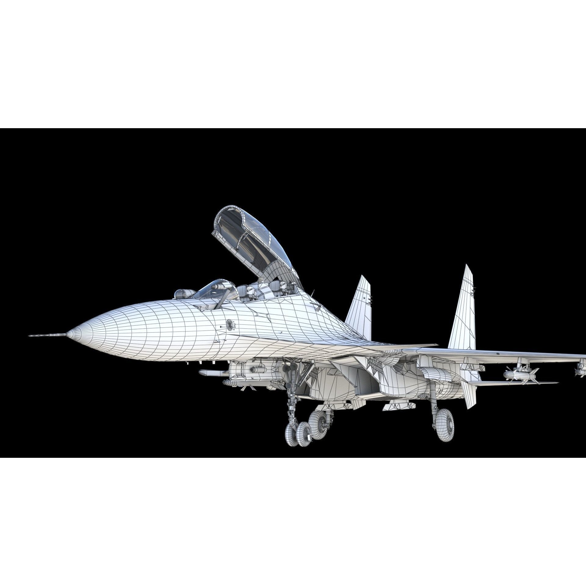 Sukhoi Su-30 - Game-Ready 3D Model - View 31