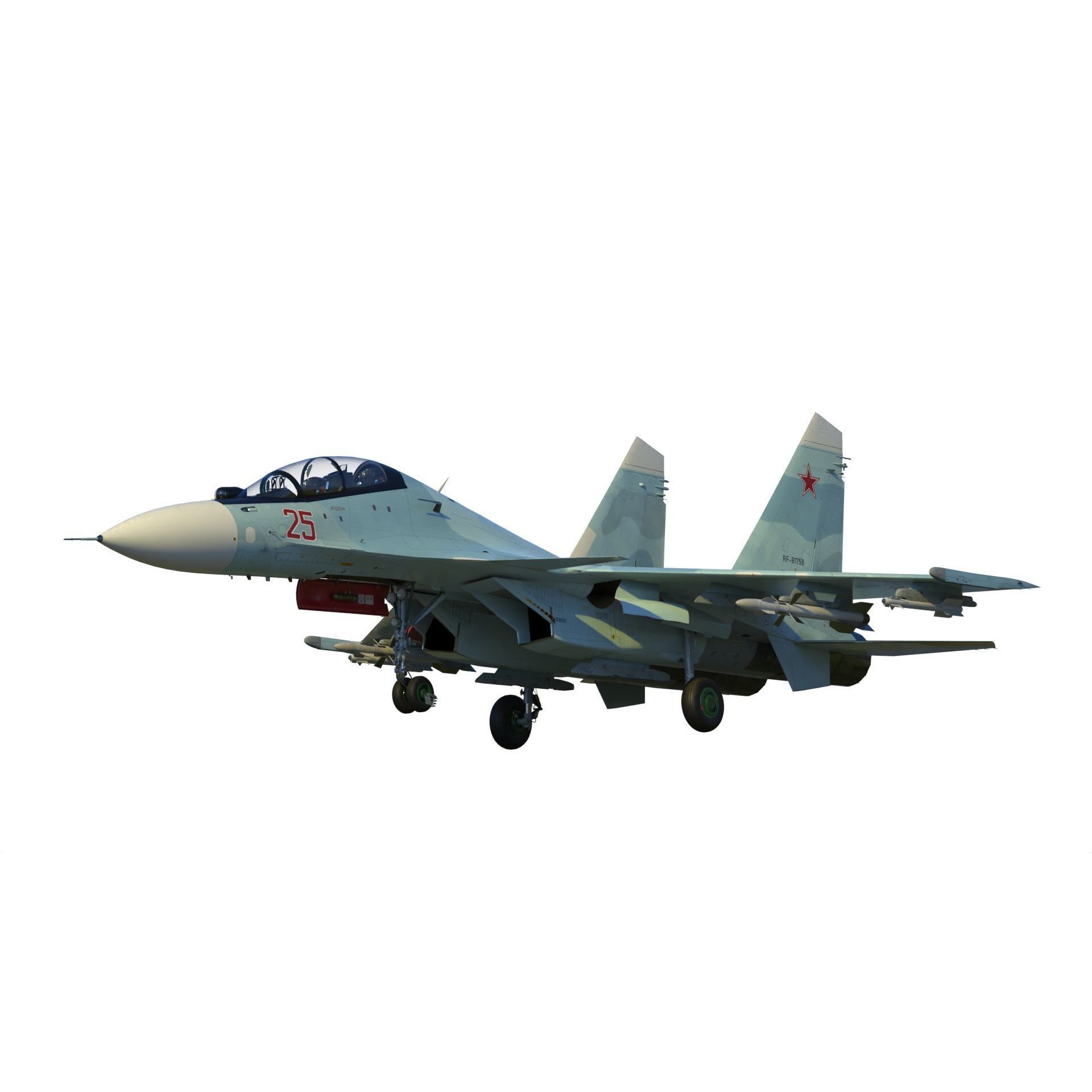 Sukhoi Su-30 - Game-Ready 3D Model - View 4