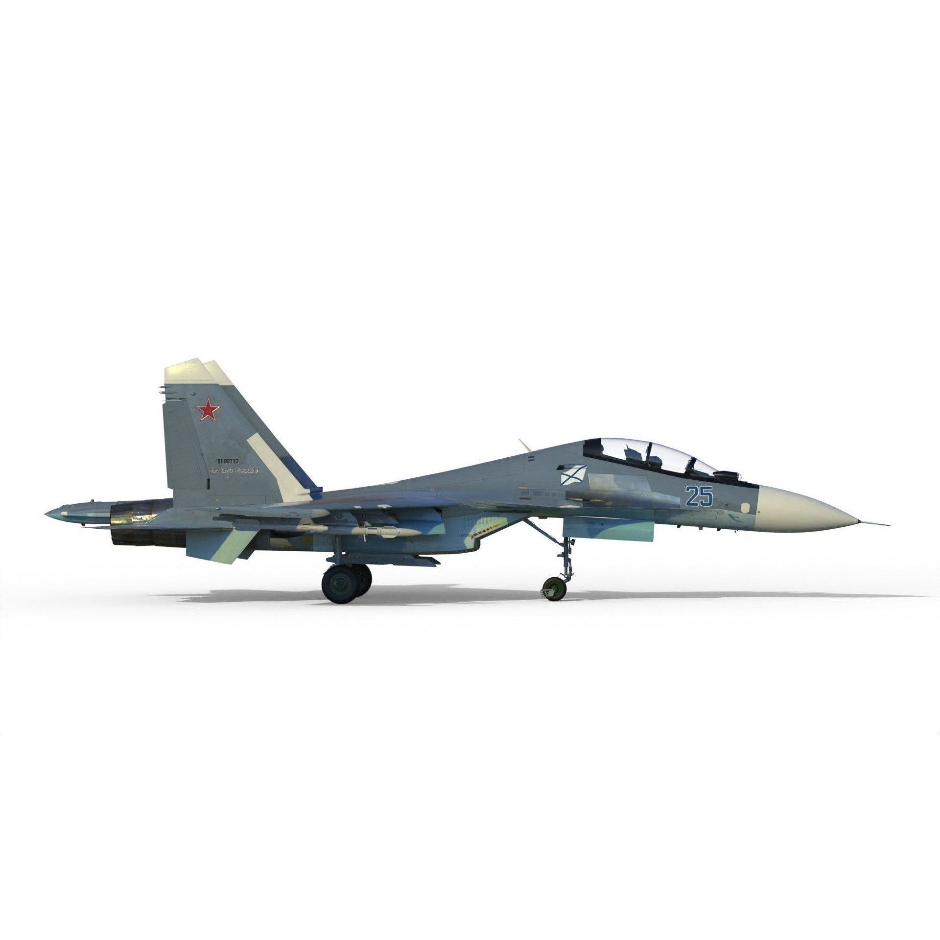 Sukhoi Su-30 - Game-Ready 3D Model - View 6