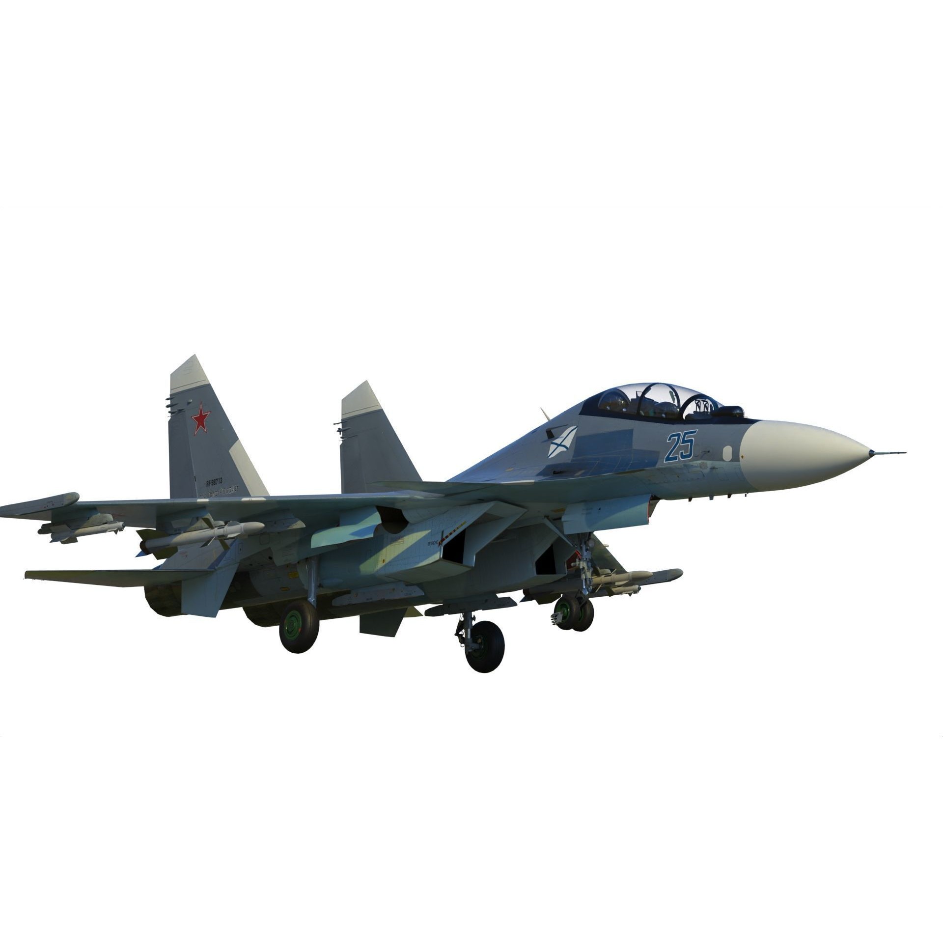 Sukhoi Su-30 - Game-Ready 3D Model - View 7
