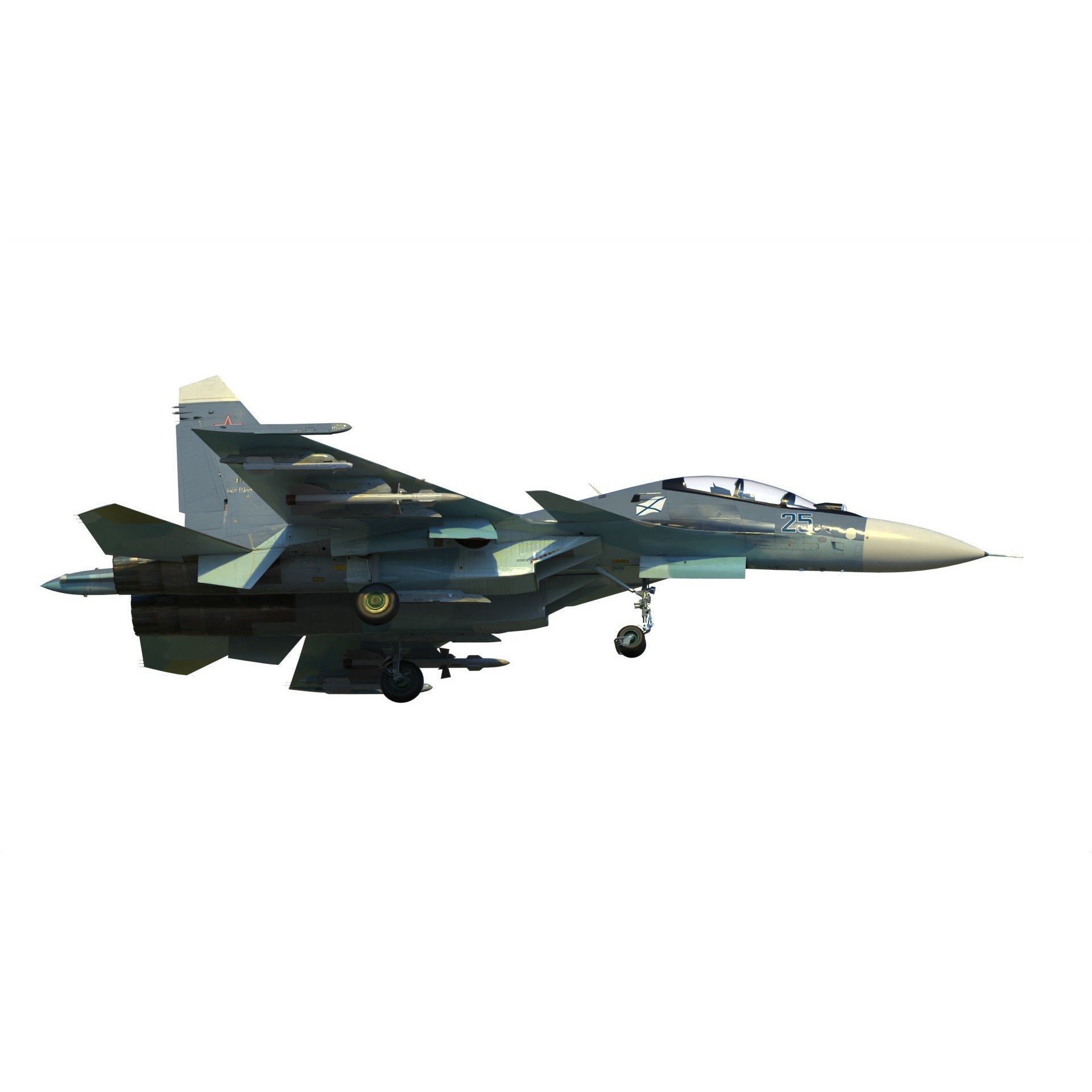 Sukhoi Su-30 - Game-Ready 3D Model - View 8