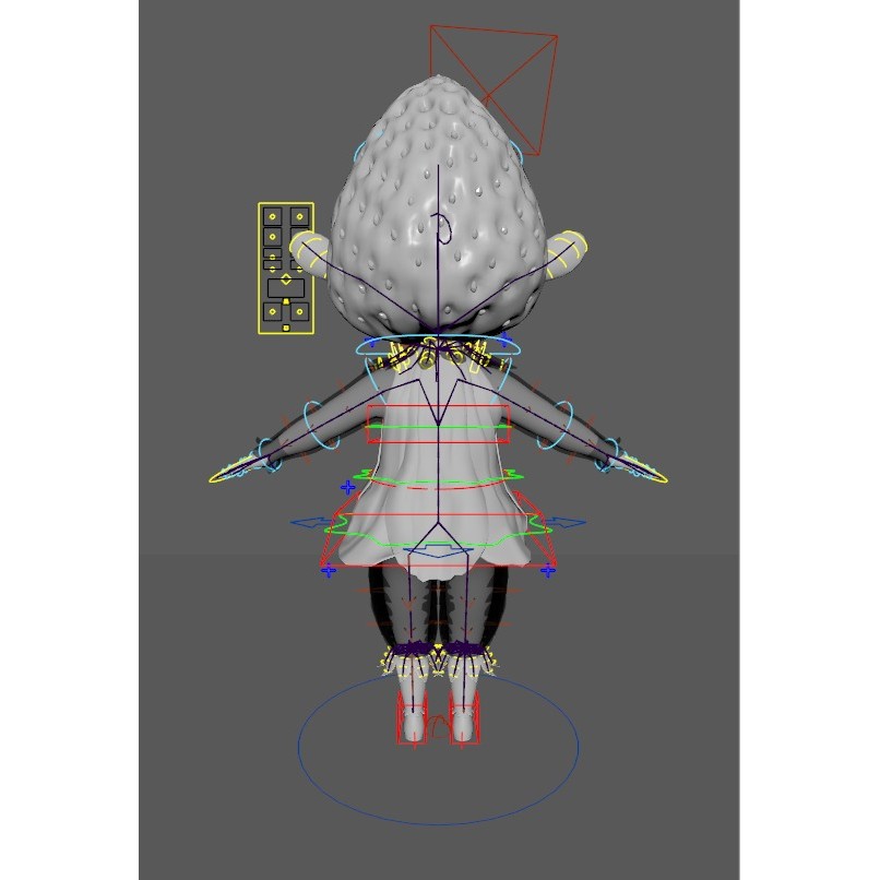 Cute Strawberry Character 3D Model – Realistic Game Asset, PBR - View 8