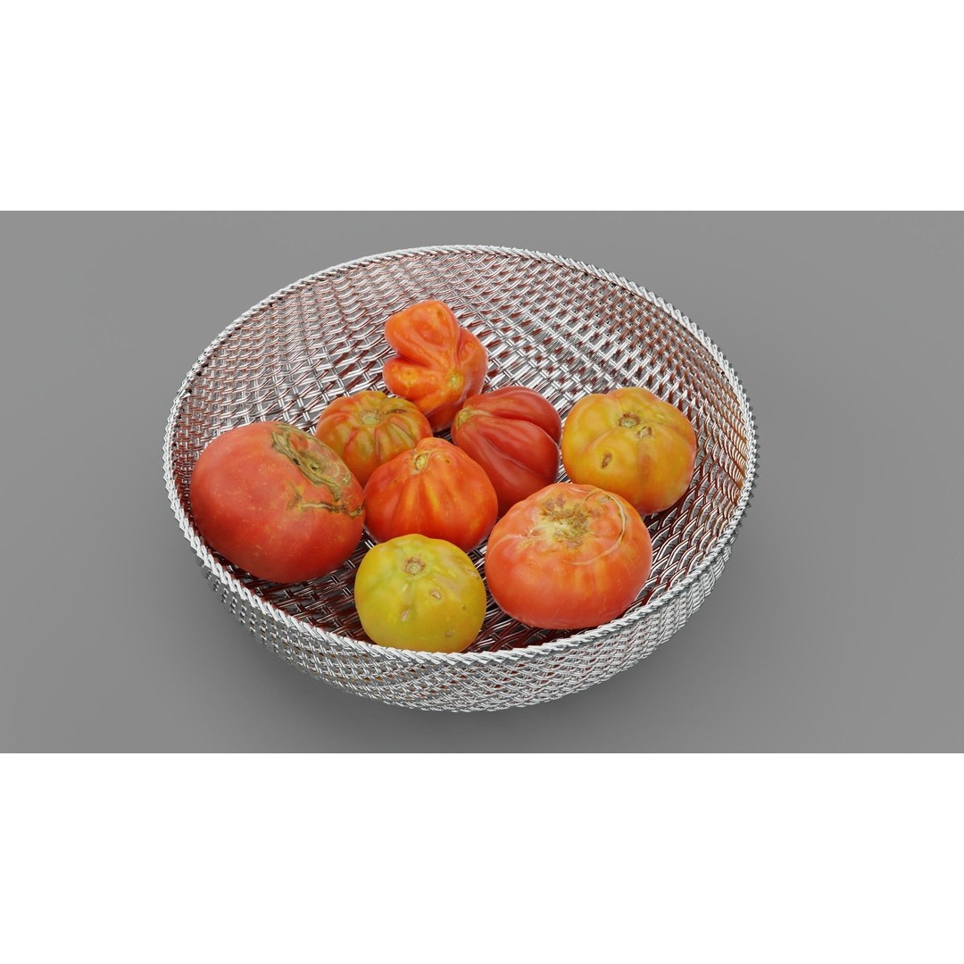 Tomatoes Collection 3D Model – High Poly Photorealistic Asset, FBX, OBJ - View 11