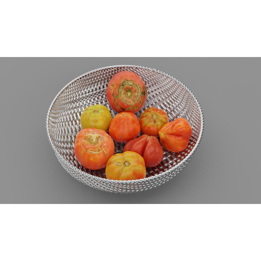 Tomatoes Collection 3D Model – High Poly Photorealistic Asset, FBX, OBJ - View 12