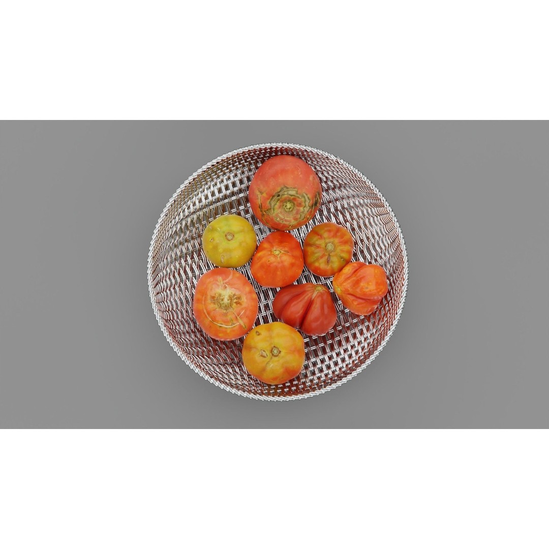 Tomatoes Collection 3D Model – High Poly Photorealistic Asset, FBX, OBJ - View 13