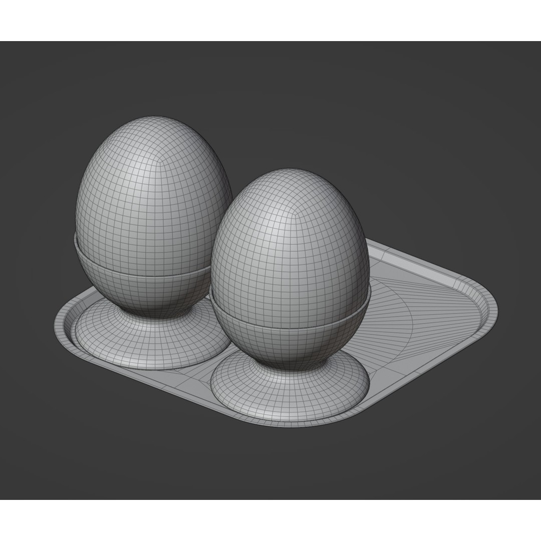 Egg Set 01 3D Model – Low Poly Realistic Food Asset, PBR Textures - View 11