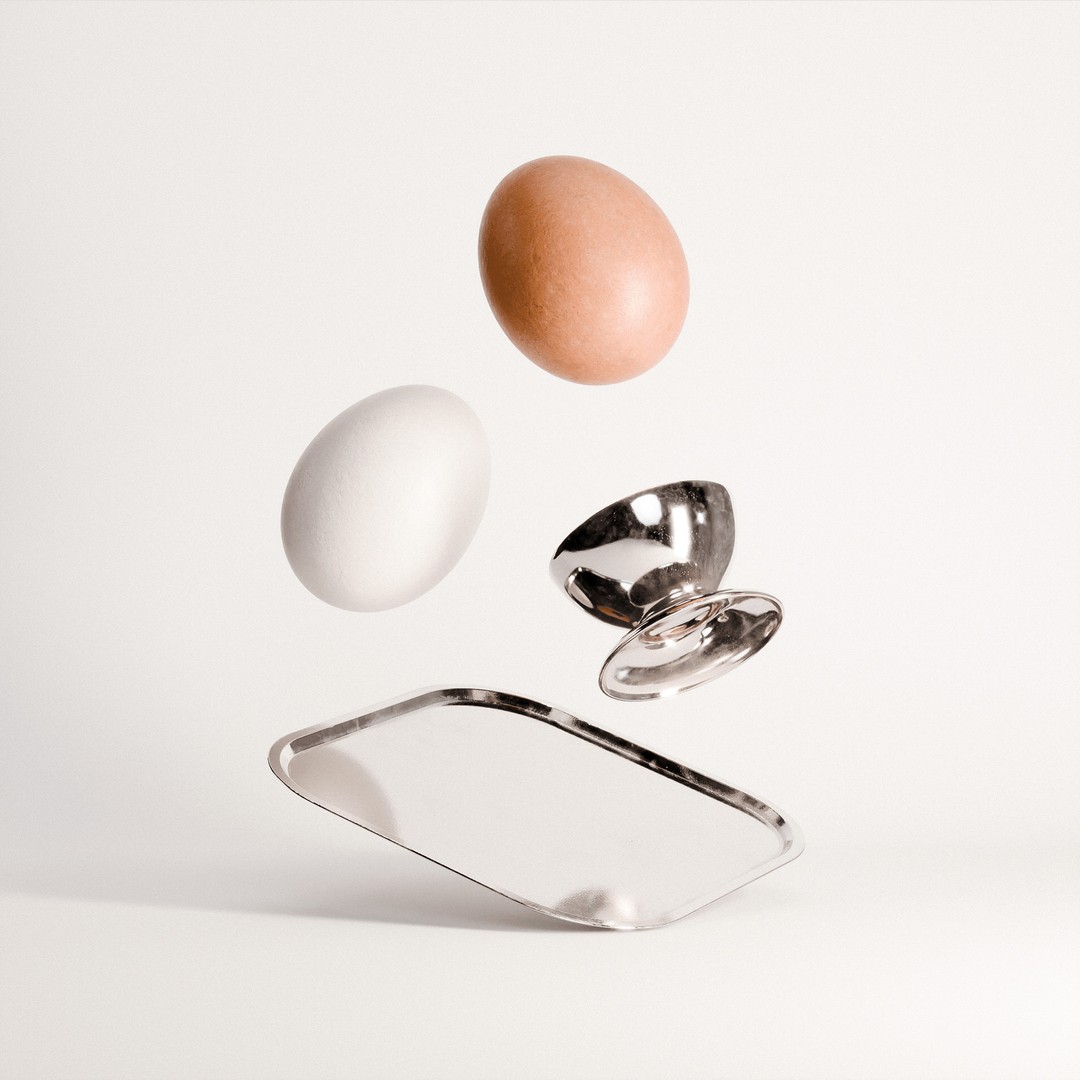 Egg Set 01 3D Model – Low Poly Realistic Food Asset, PBR Textures - View 4